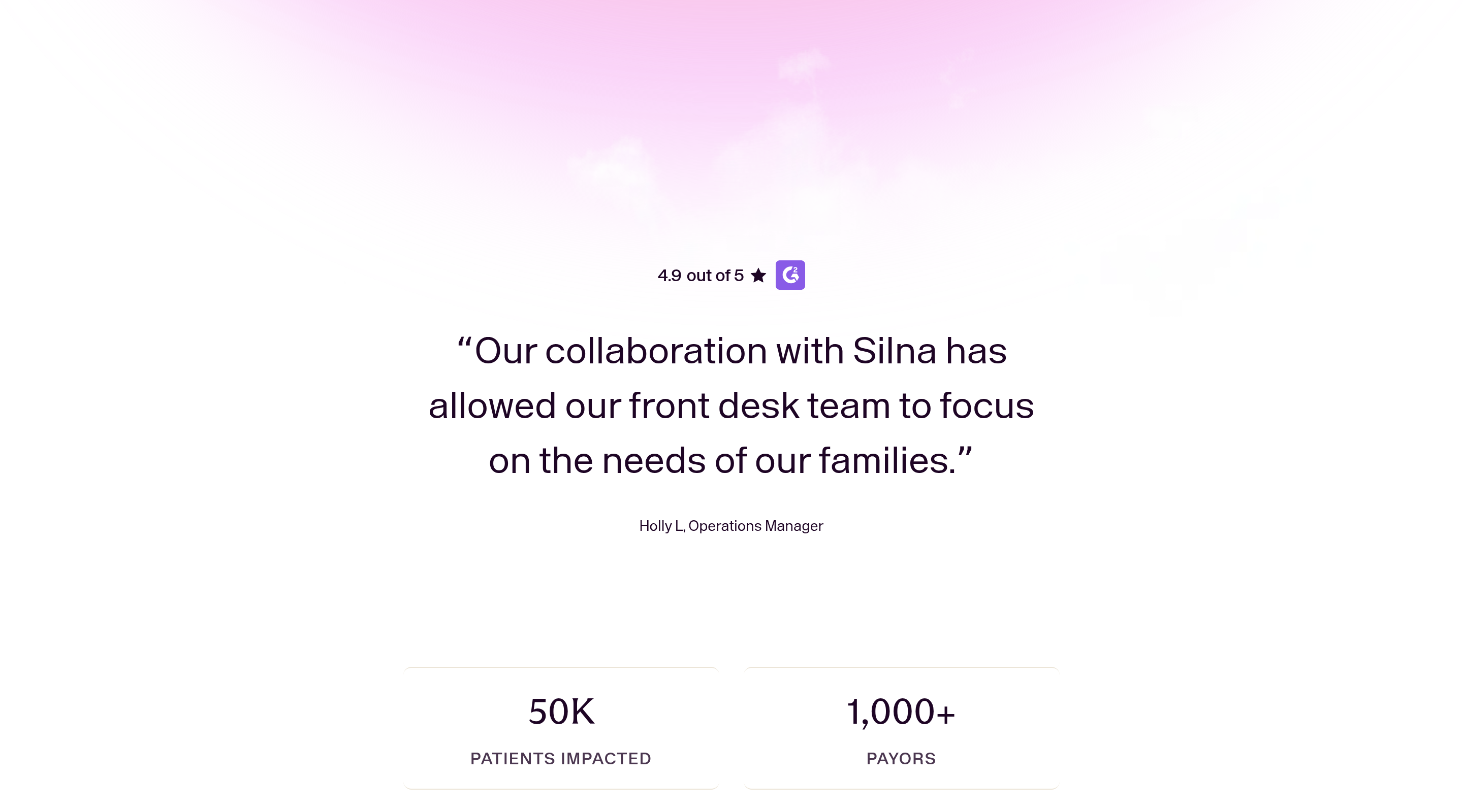 Silna Health Testimonial design