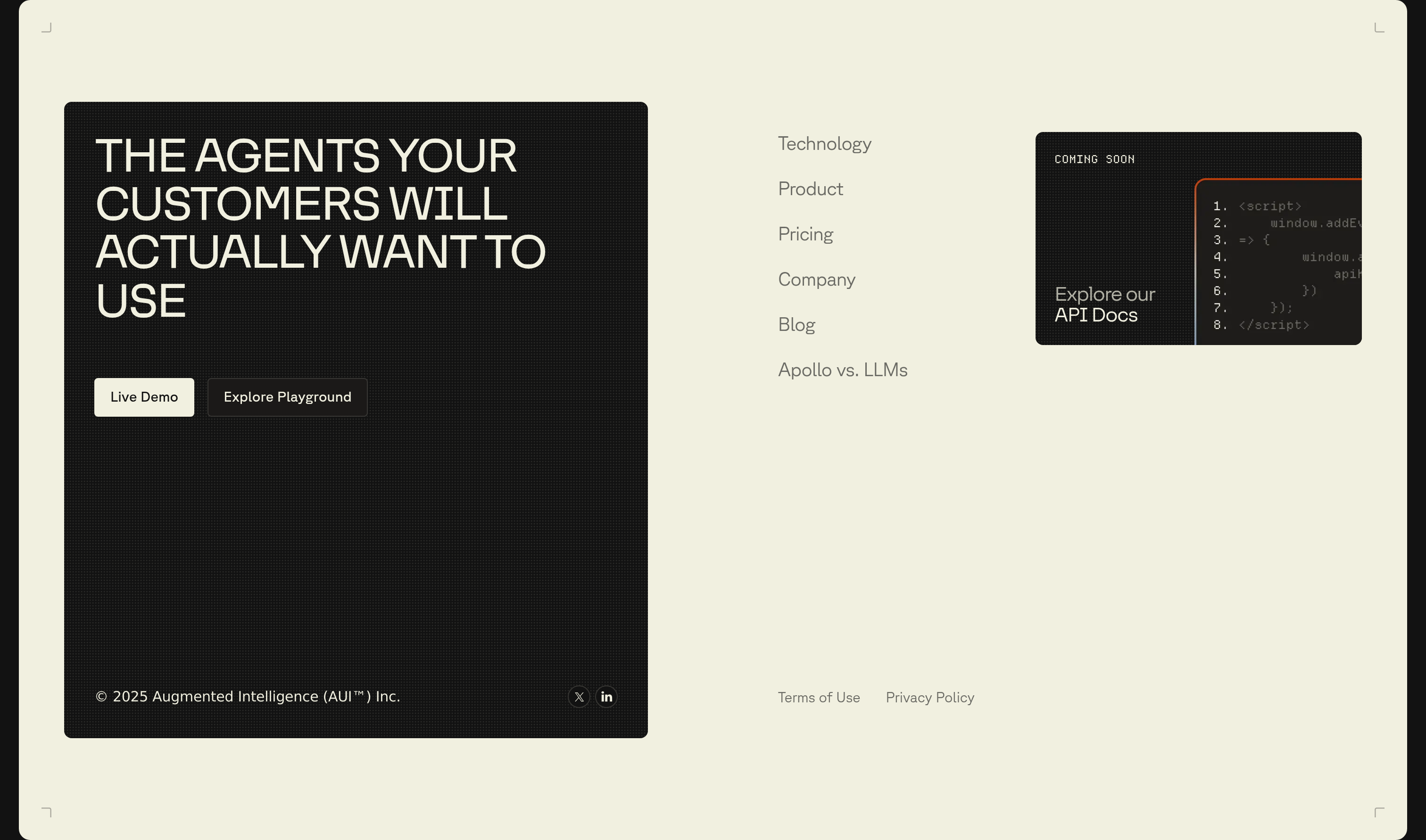 Aui Footer design