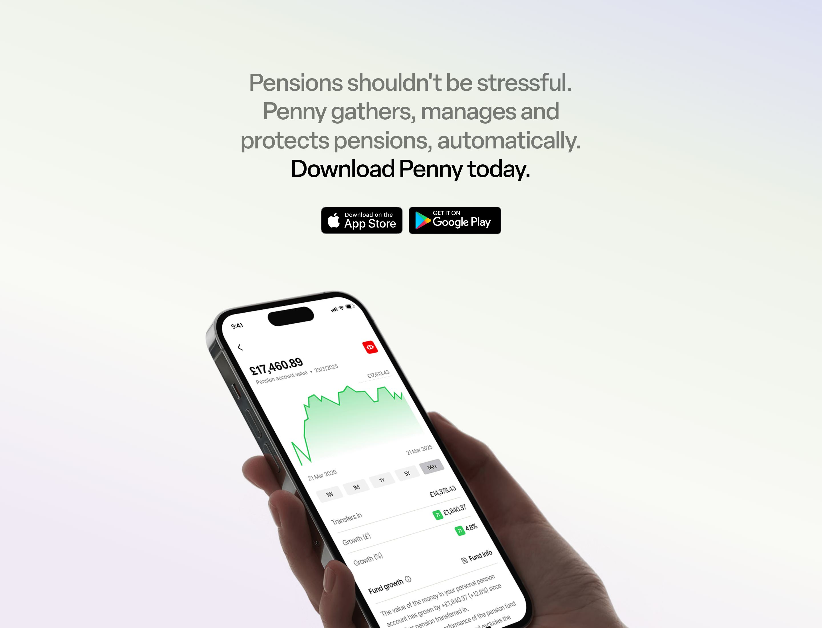 Penny Pension Call to Action design