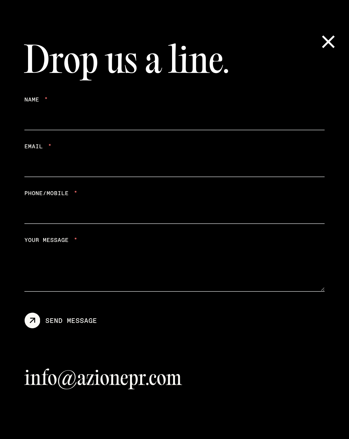 Azione Contact design