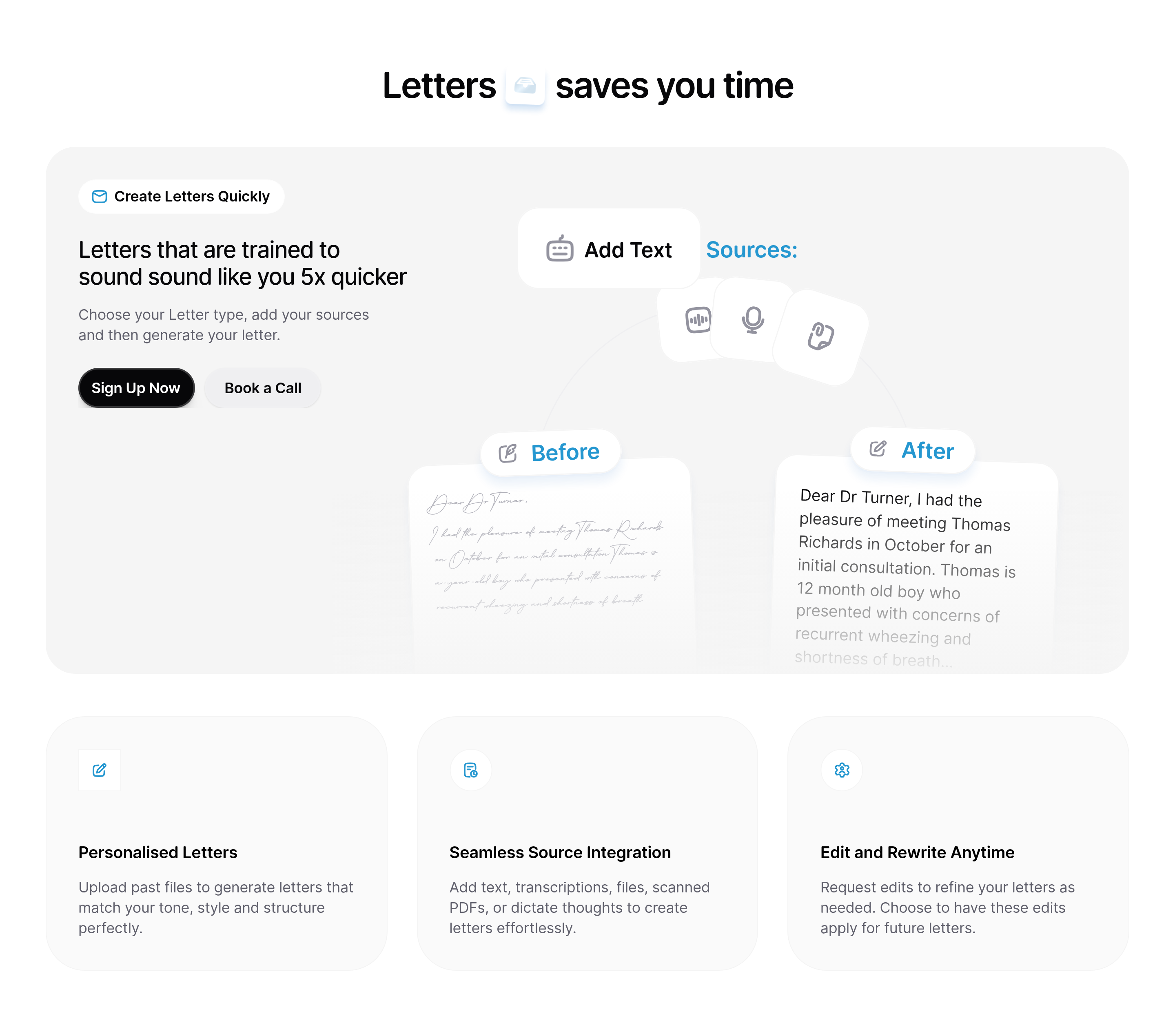 Letters How It Works design