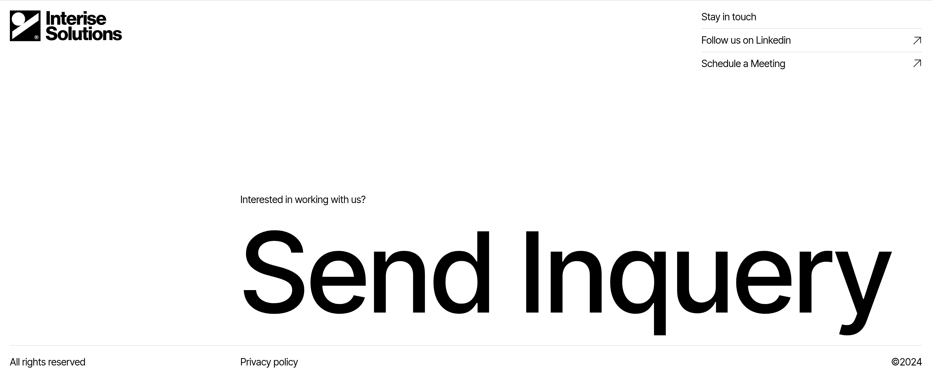 Interise Solutions Contact design
