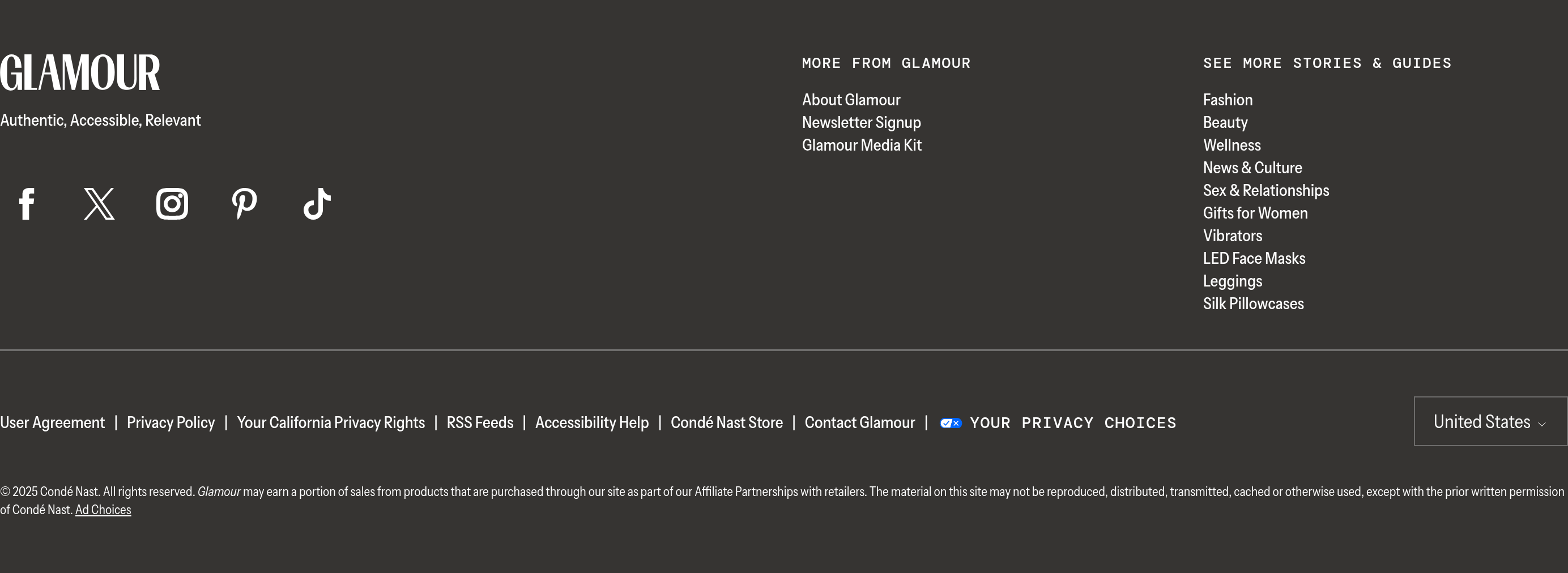 Glamour Footer design
