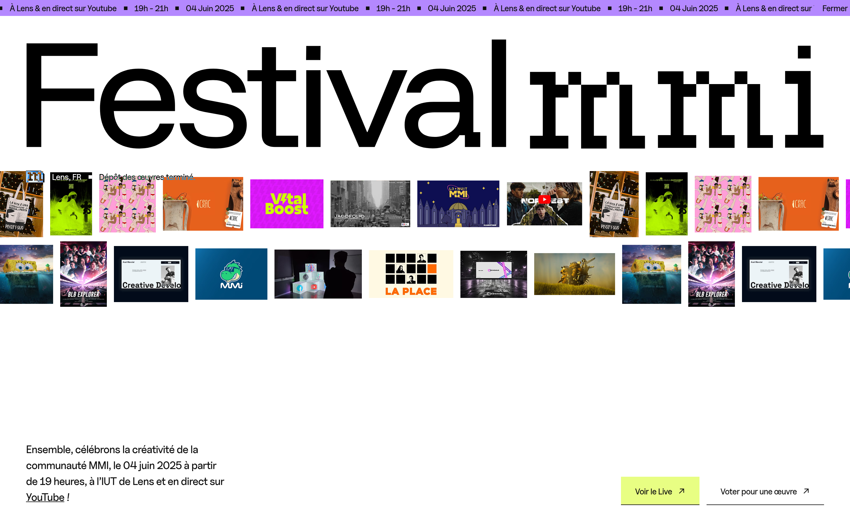 Festival MMI Lens 2025 Hero design