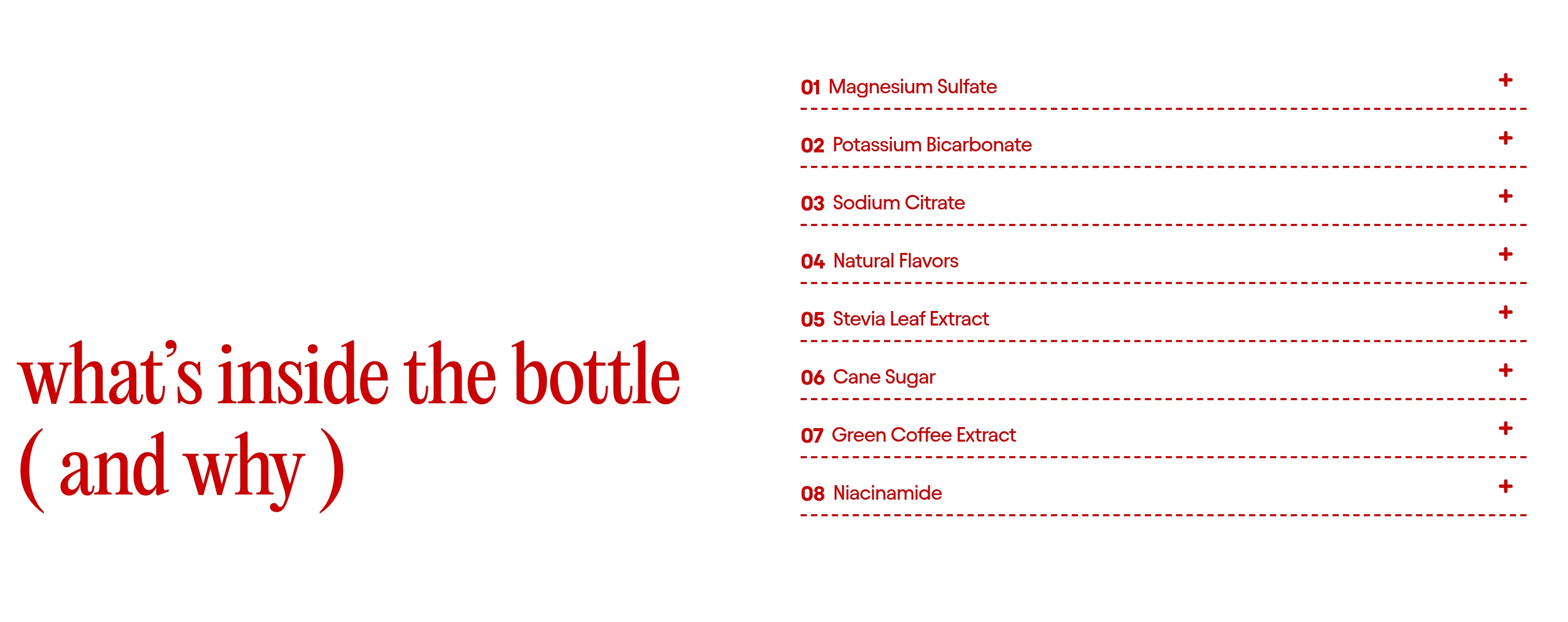 Unwell Hydration section design