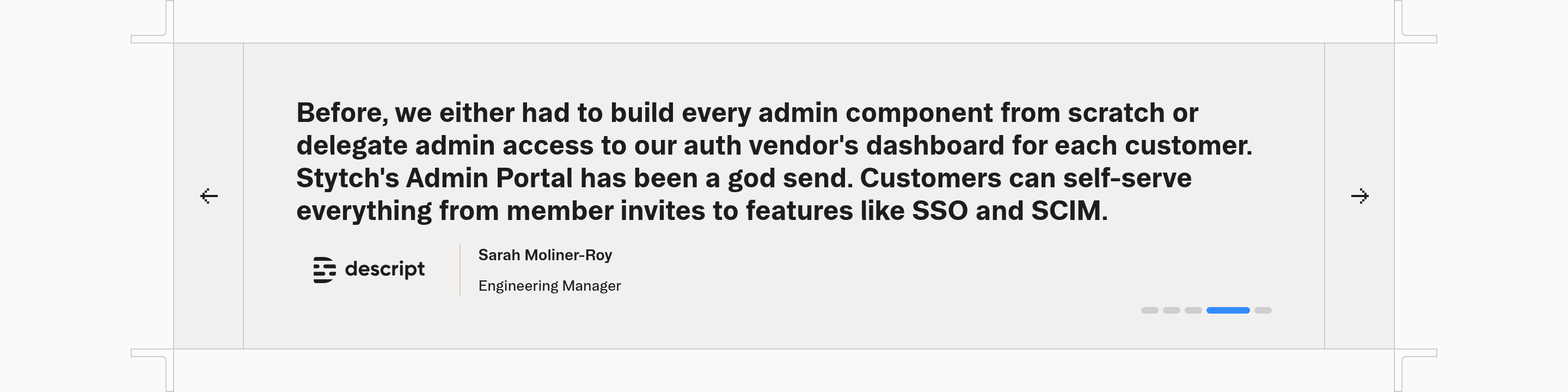 Testimonials section preview