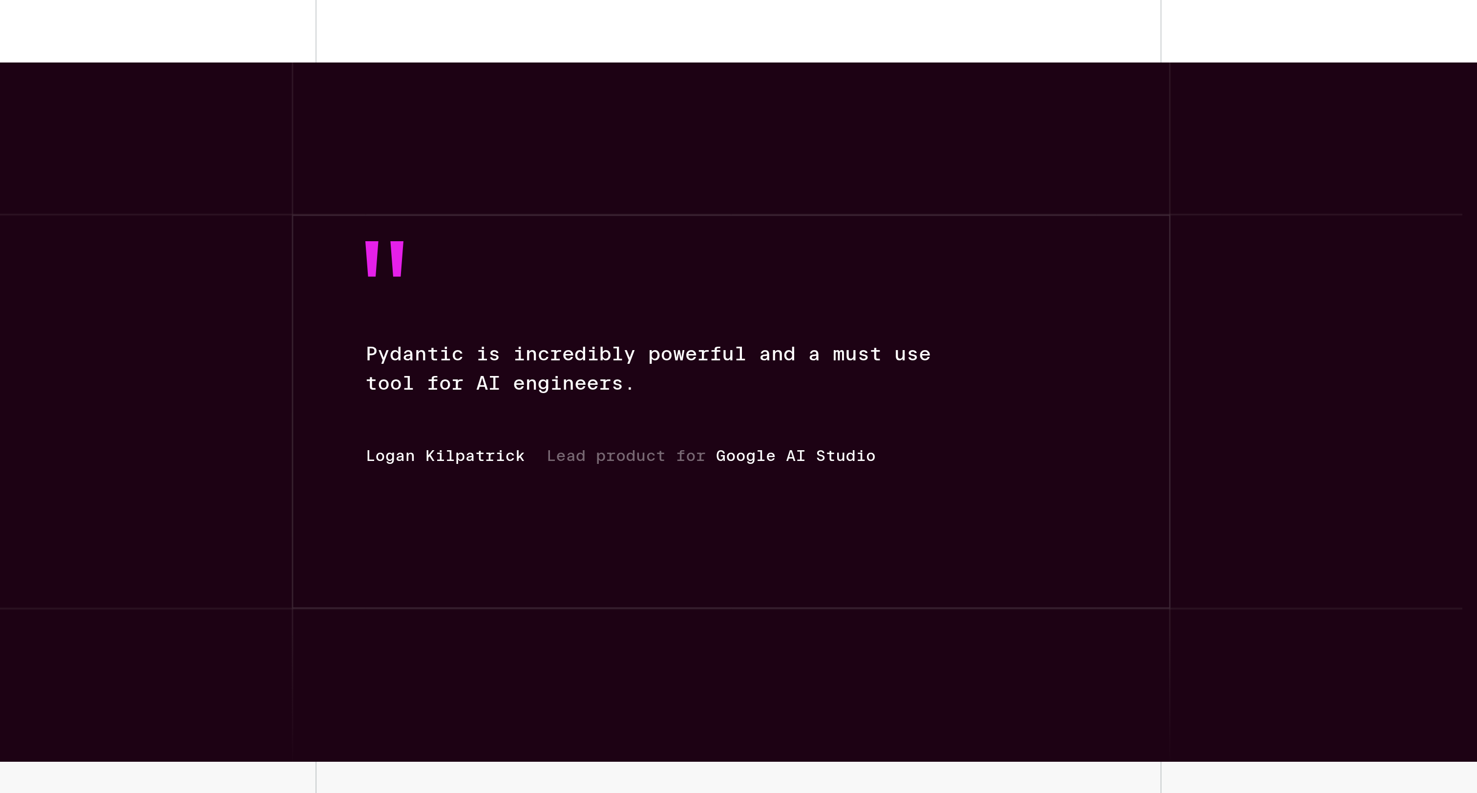 Pydantic Testimonial design