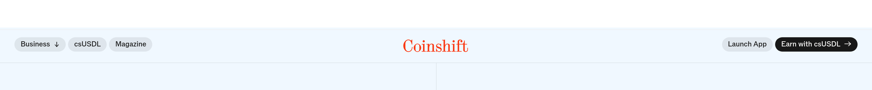 Coinshift Header design