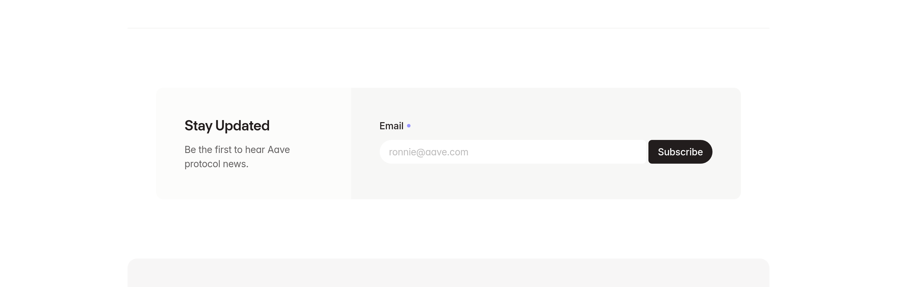 Aave Newsletter design