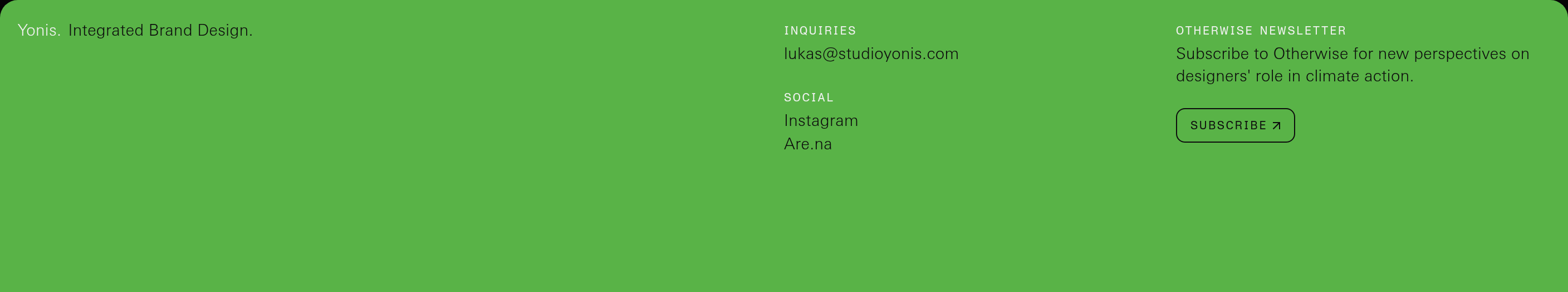 Yonis Footer design