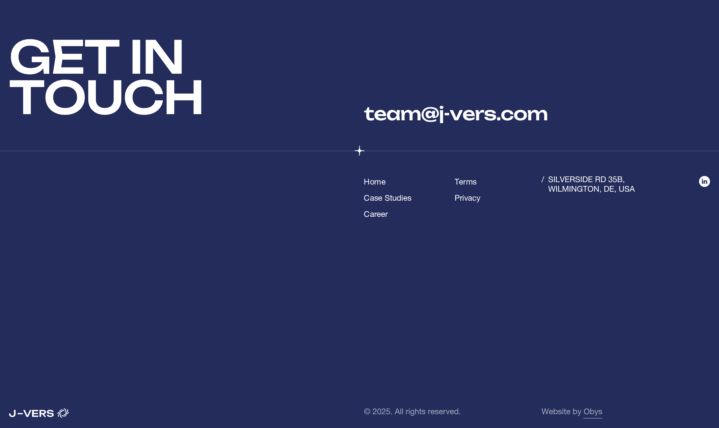 J-Vers Footer design