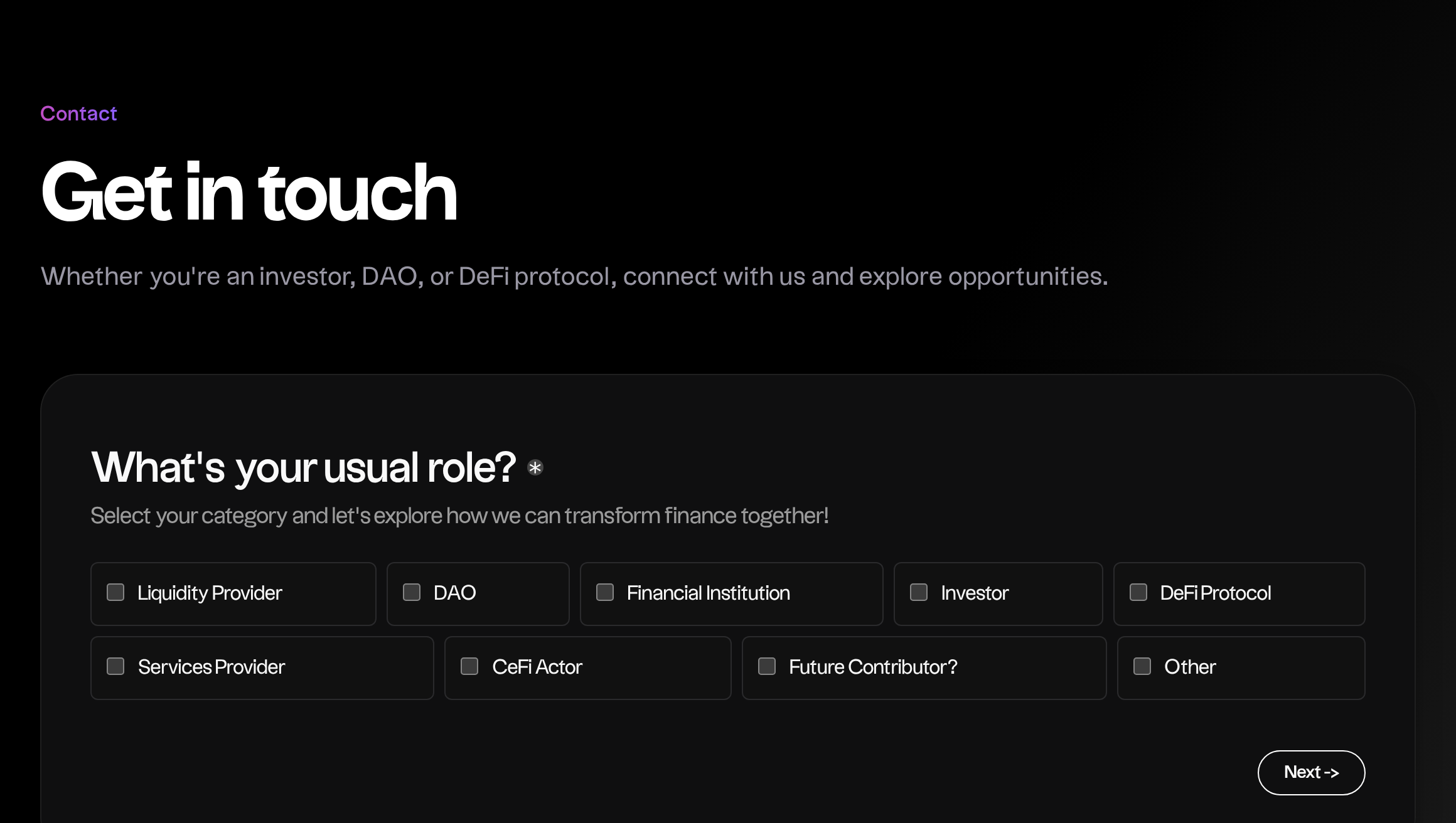 Usual Protocol Contact design