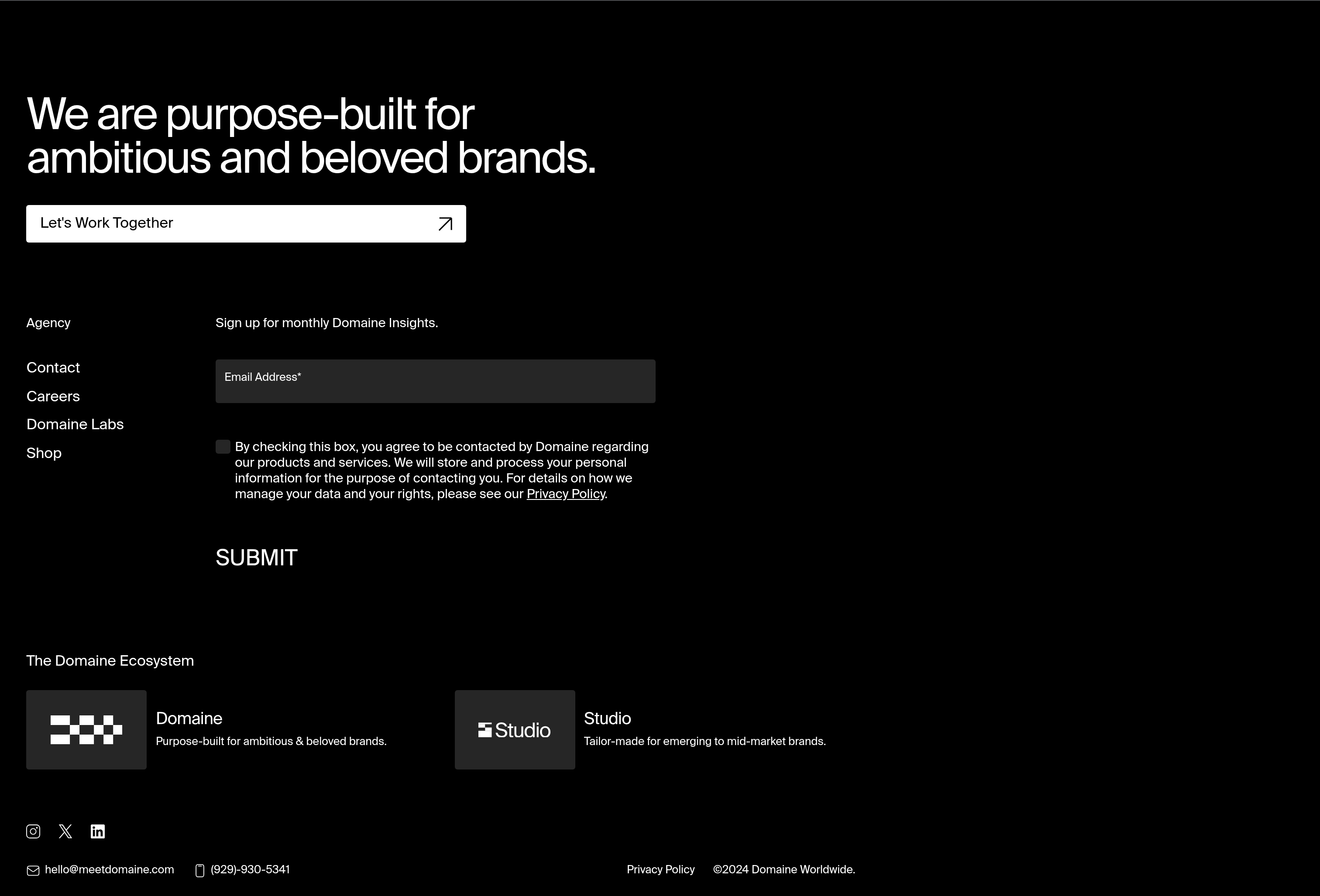 Half Helix Footer design