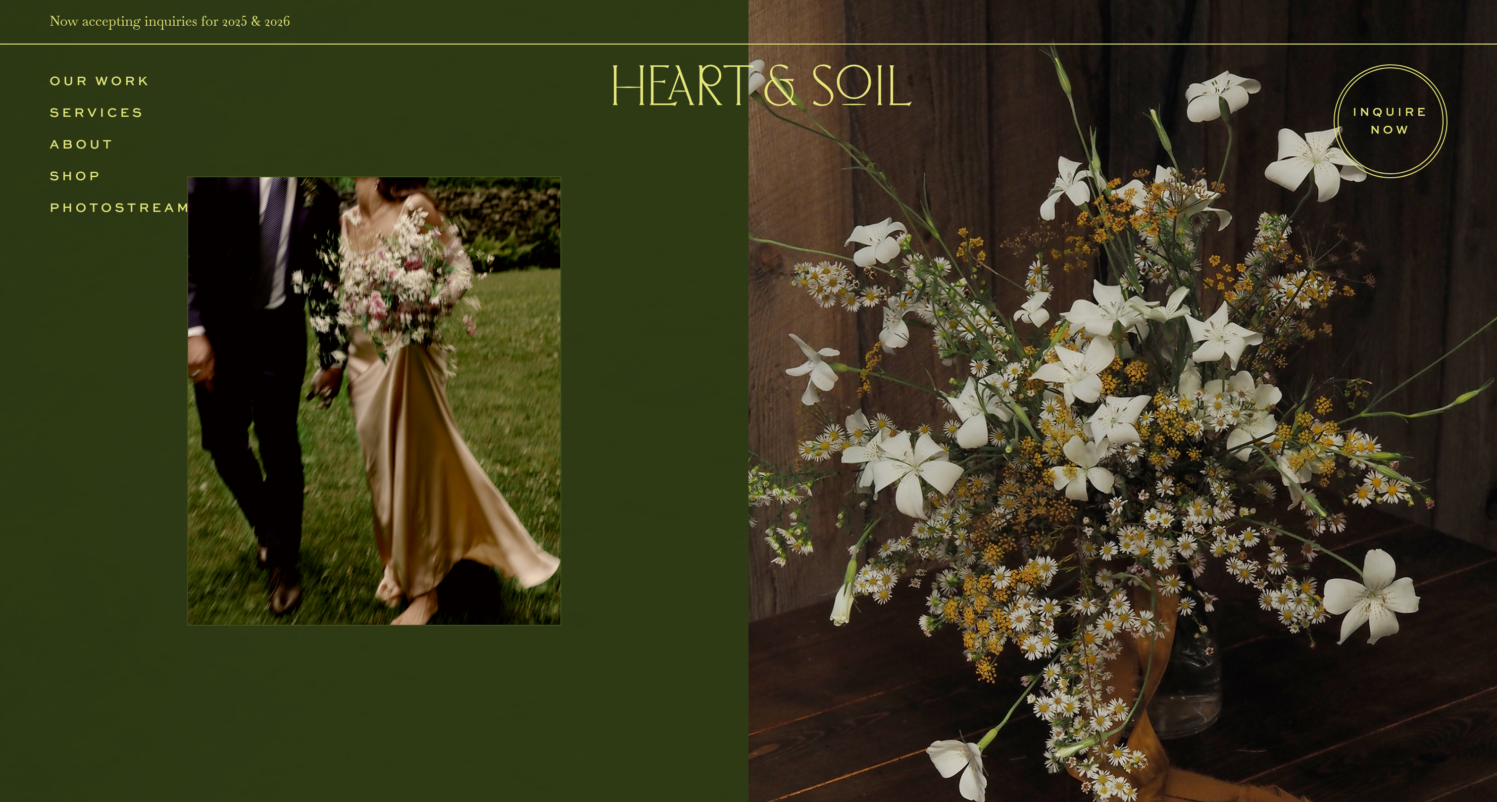 Heart & Soil Flowers Hero design