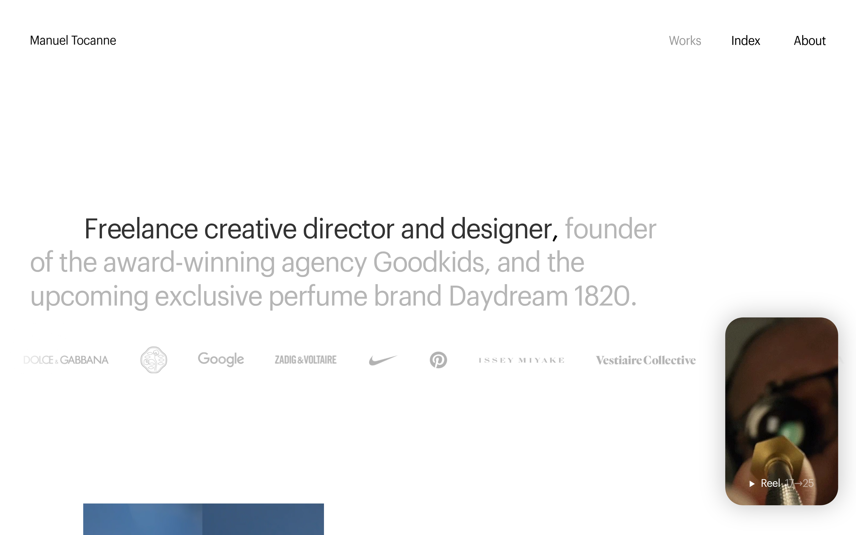 Manuel Tocanne Header design