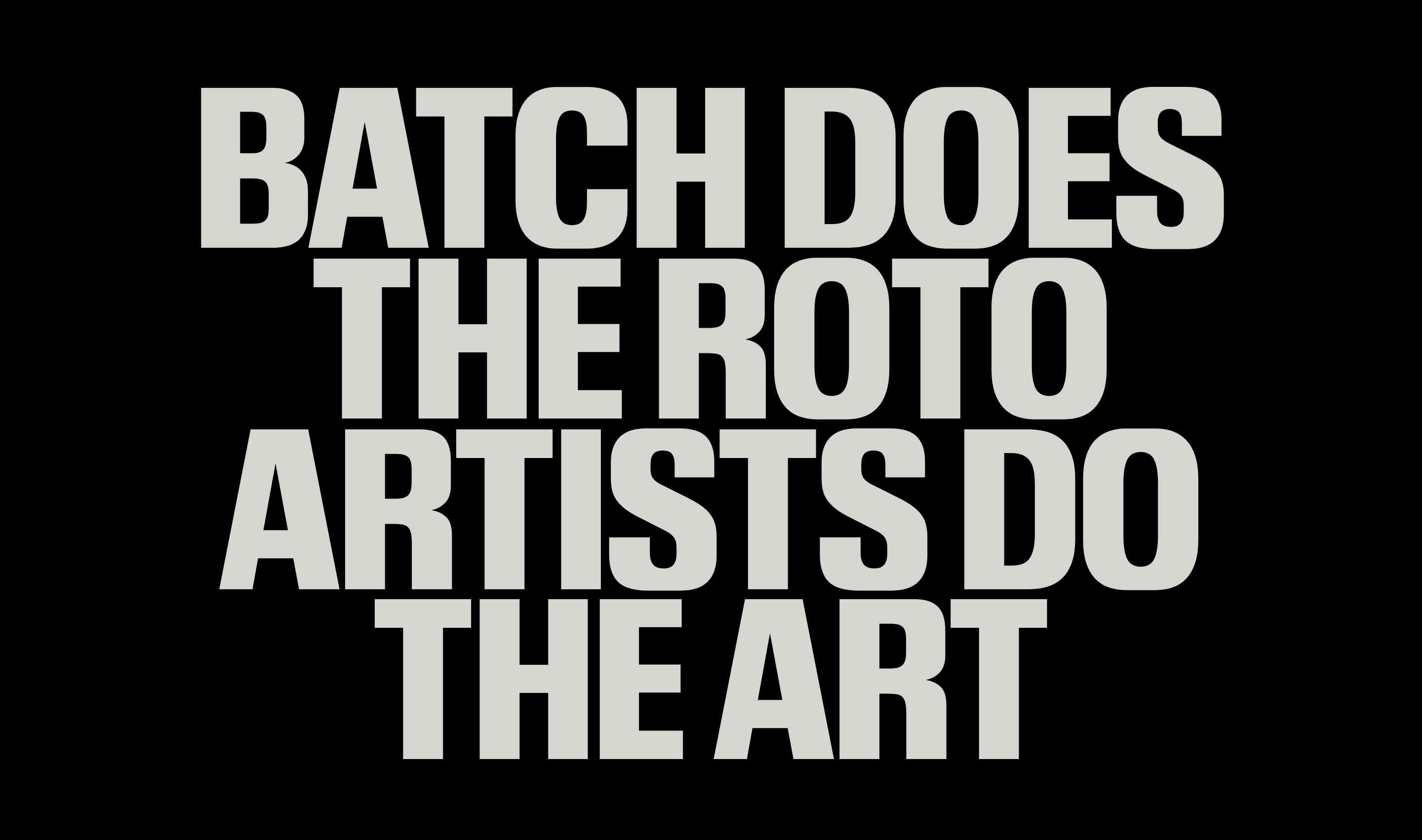 Batch Value Proposition design