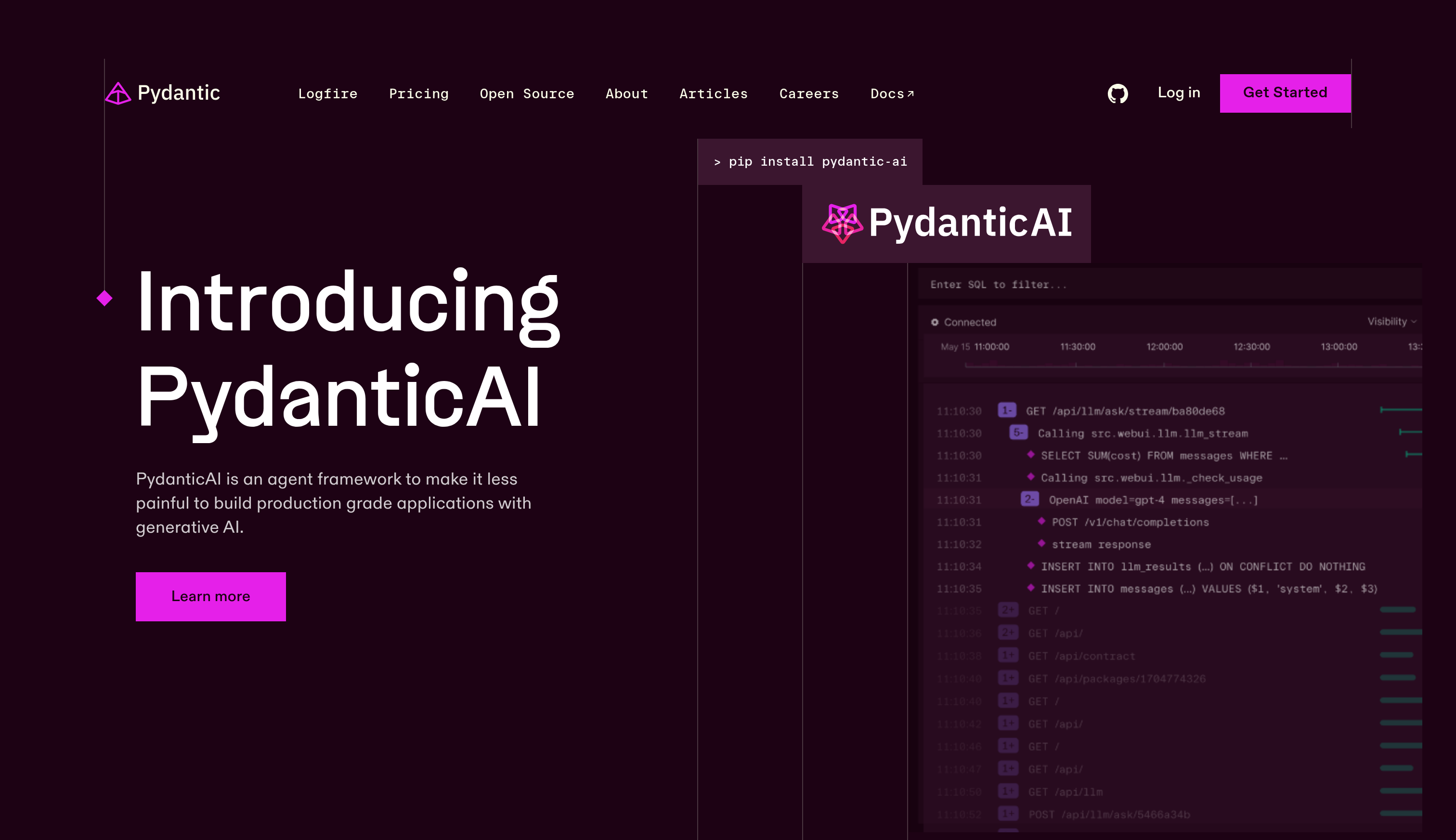 Pydantic Hero design