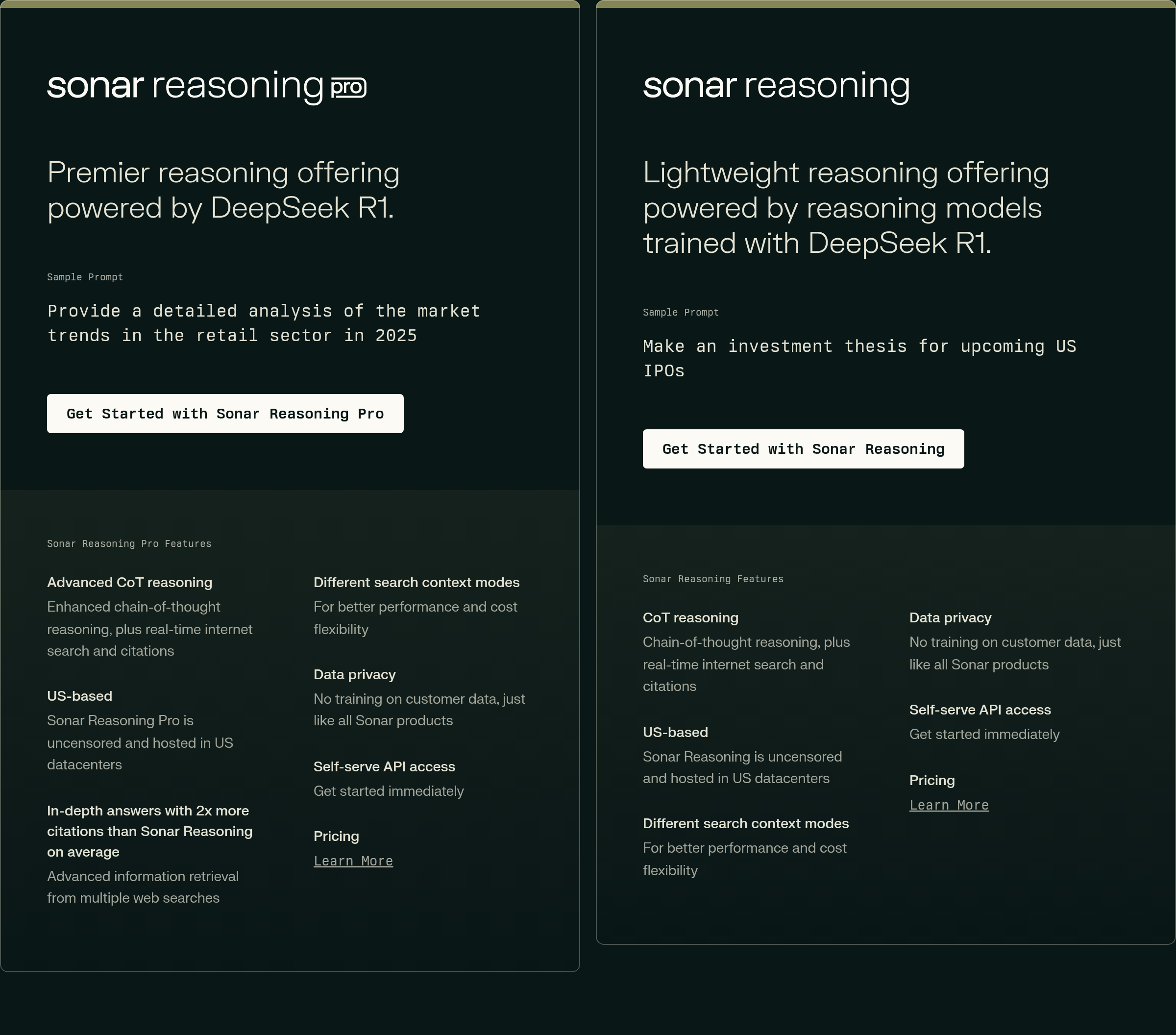 Sonar Feature design
