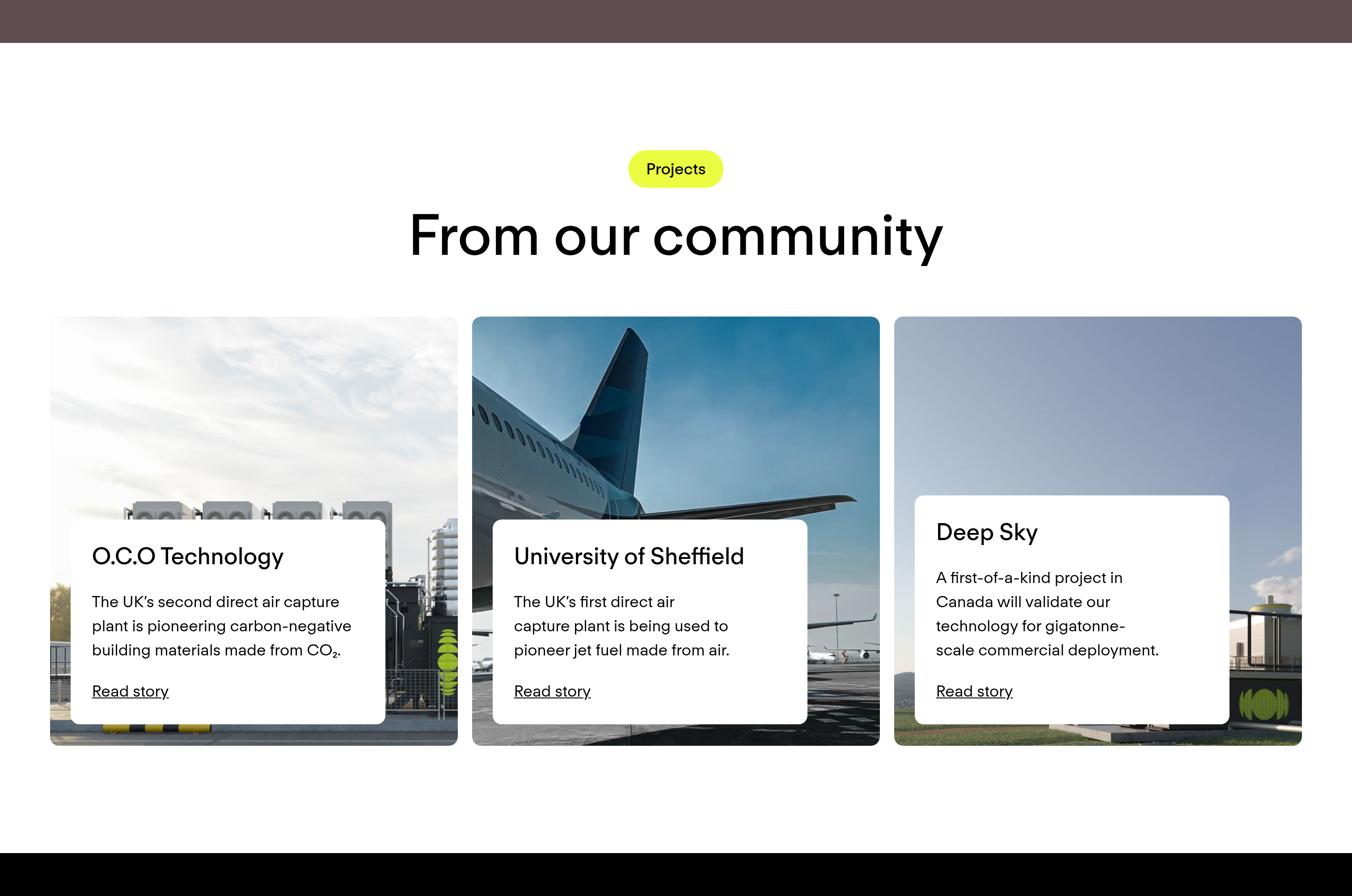 Mission Zero Technologies Featured Content design