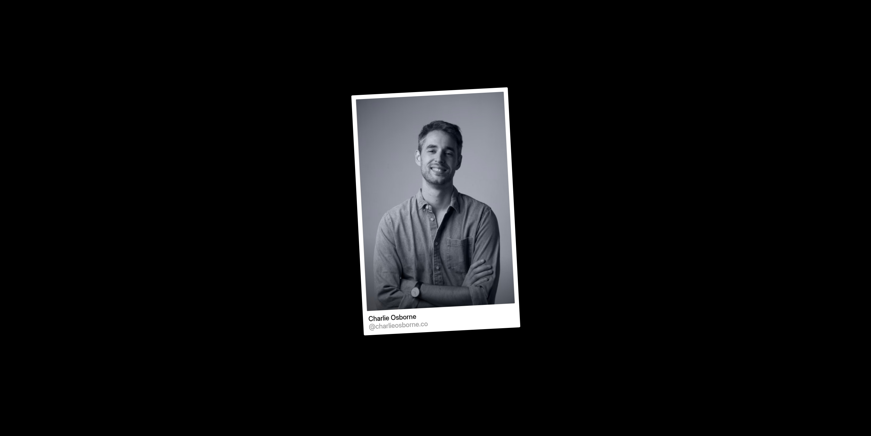 Charlie Osborne About Us design