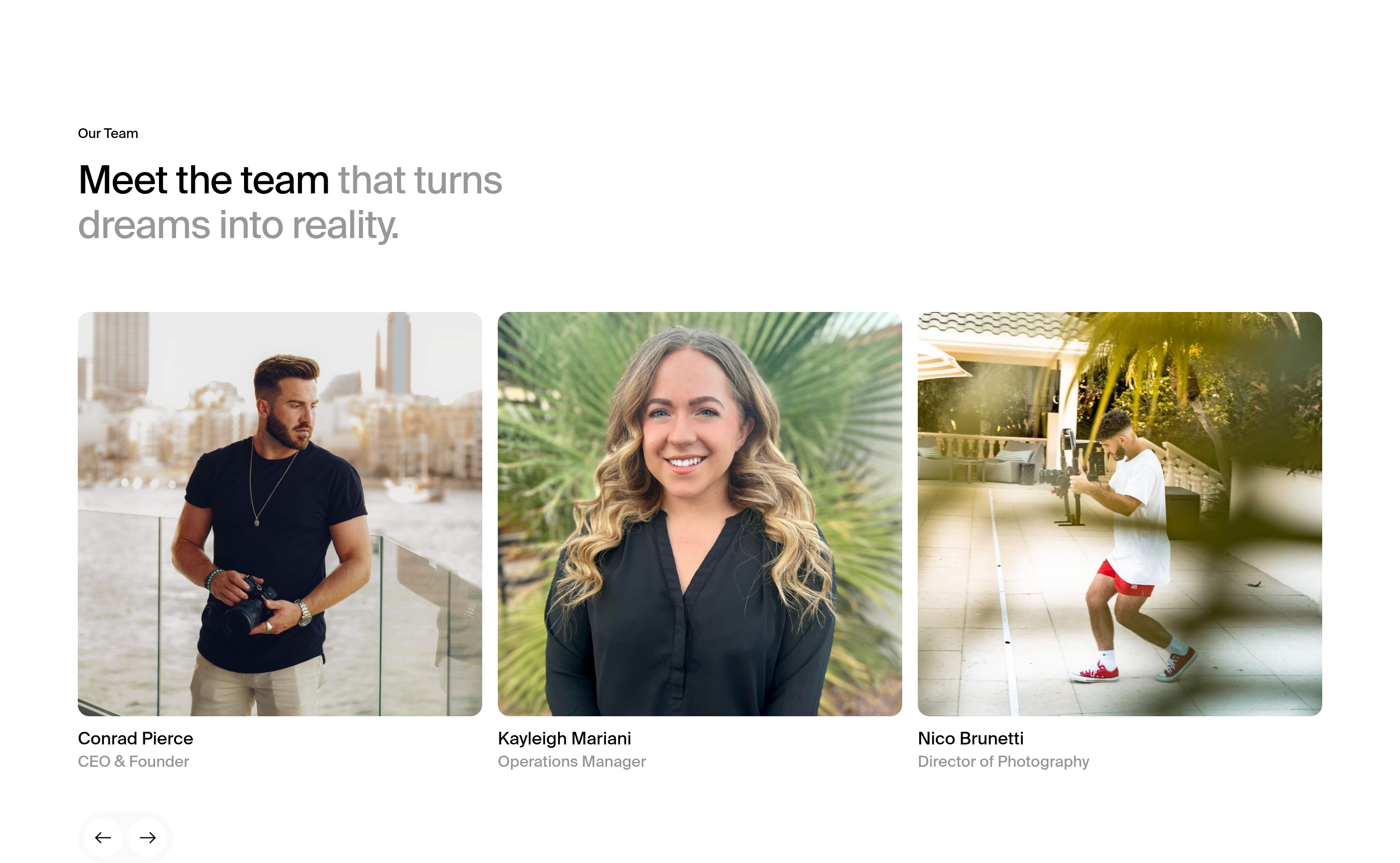 Dreamr Team design