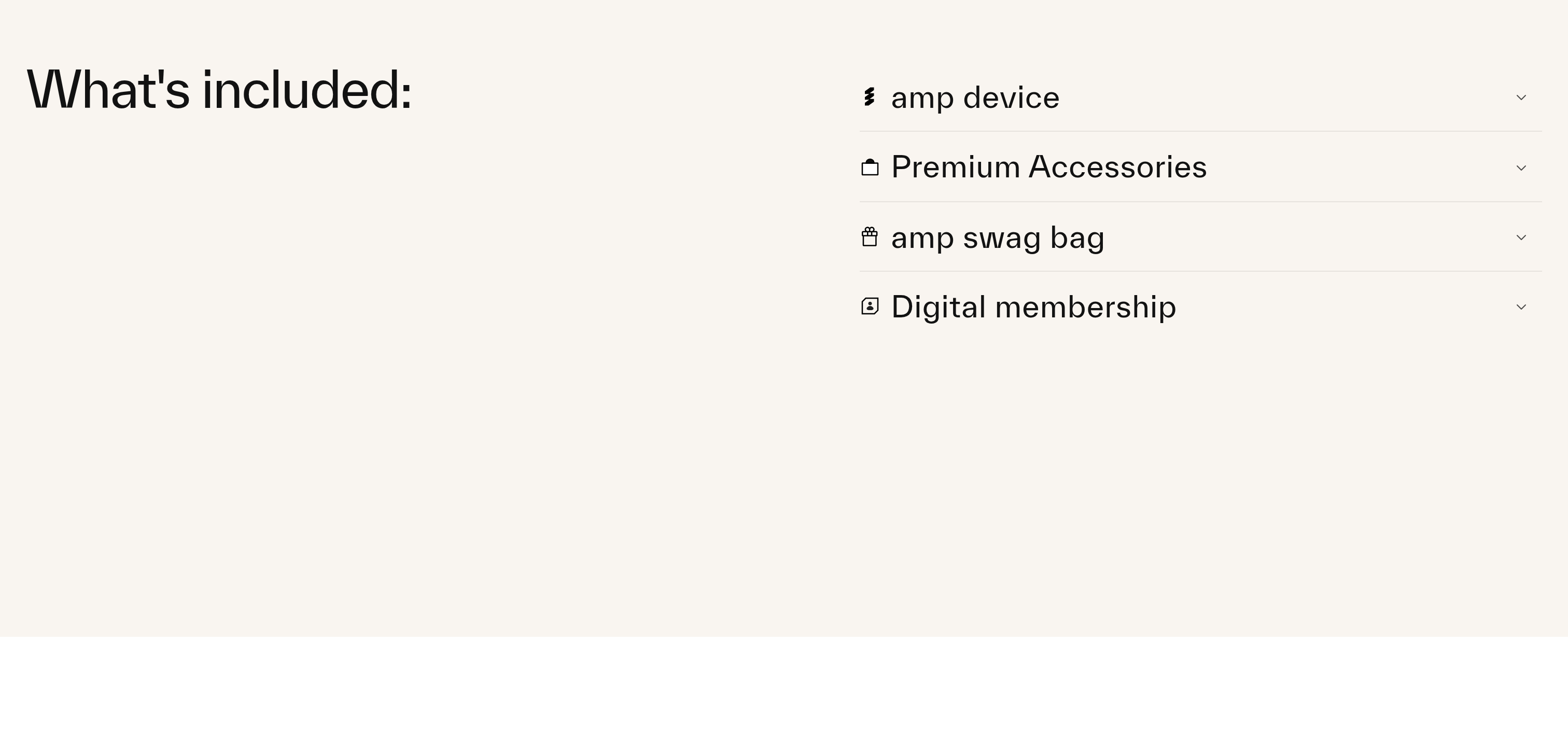 Amp section design