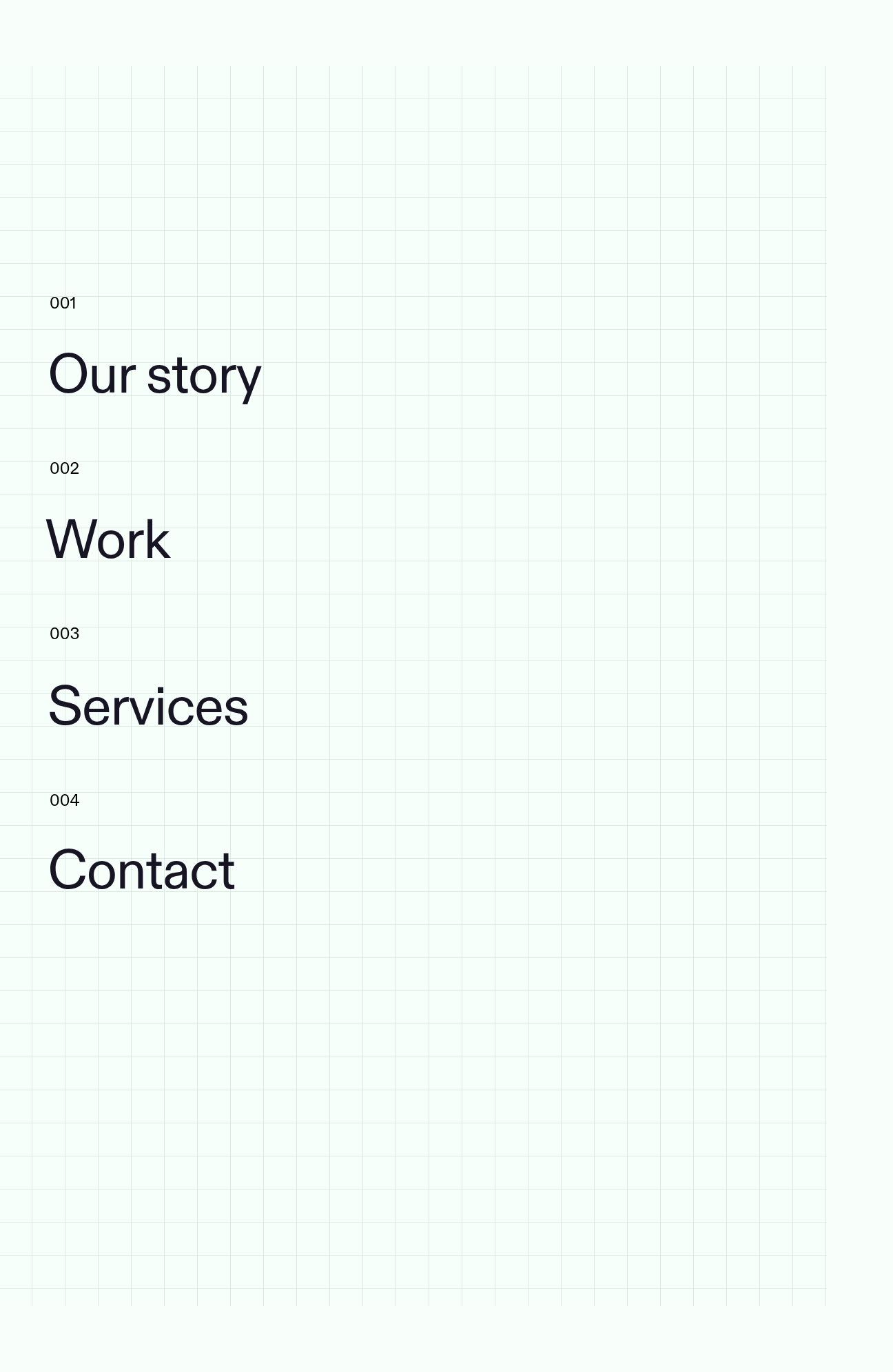 Spherical Waves Creative Studio Navigation design