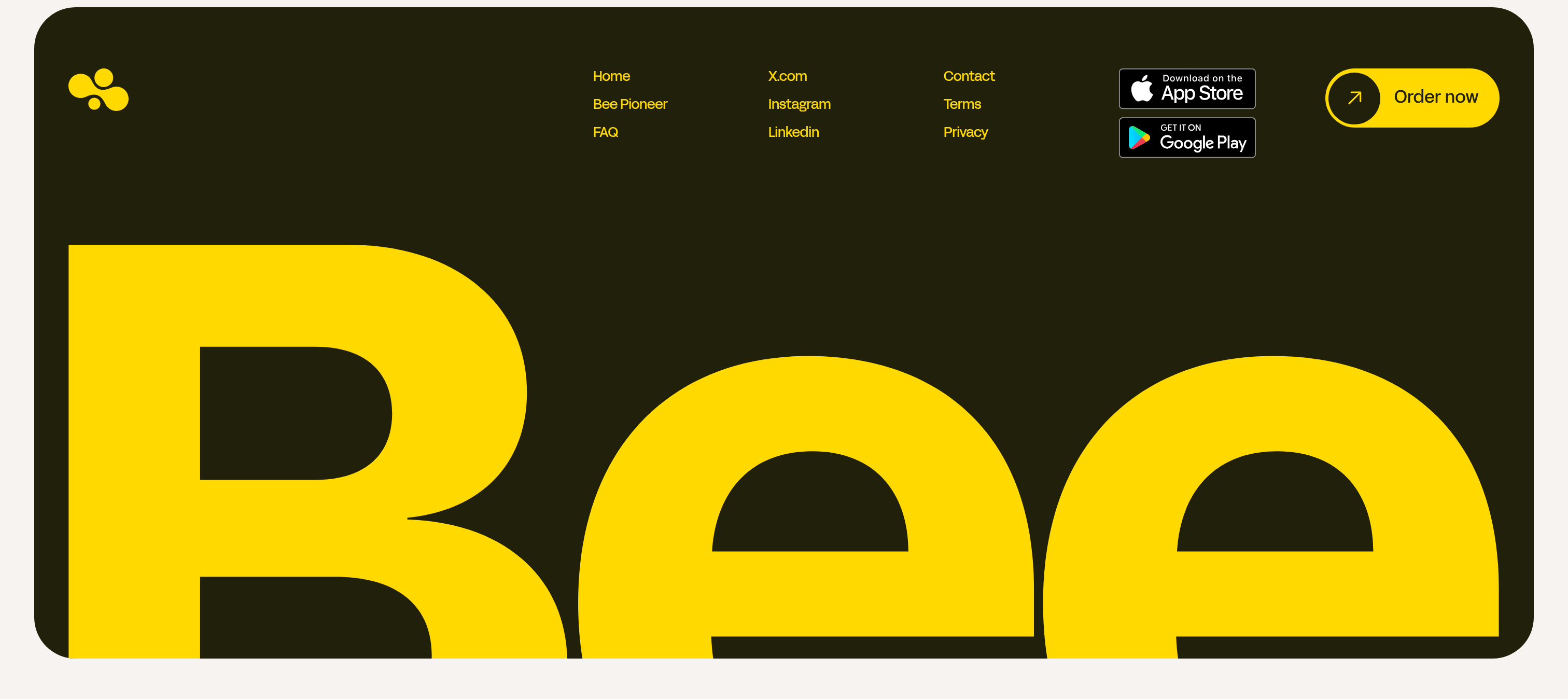 Bee Footer design