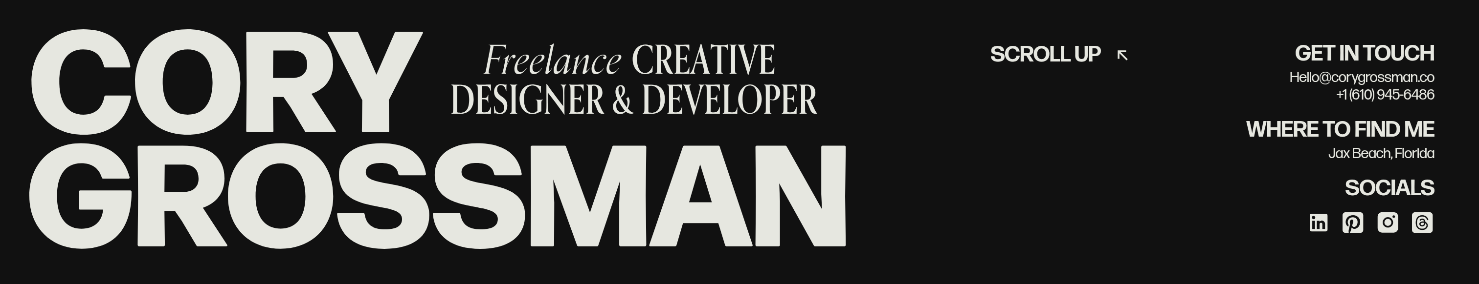 Cory Grossman Footer design
