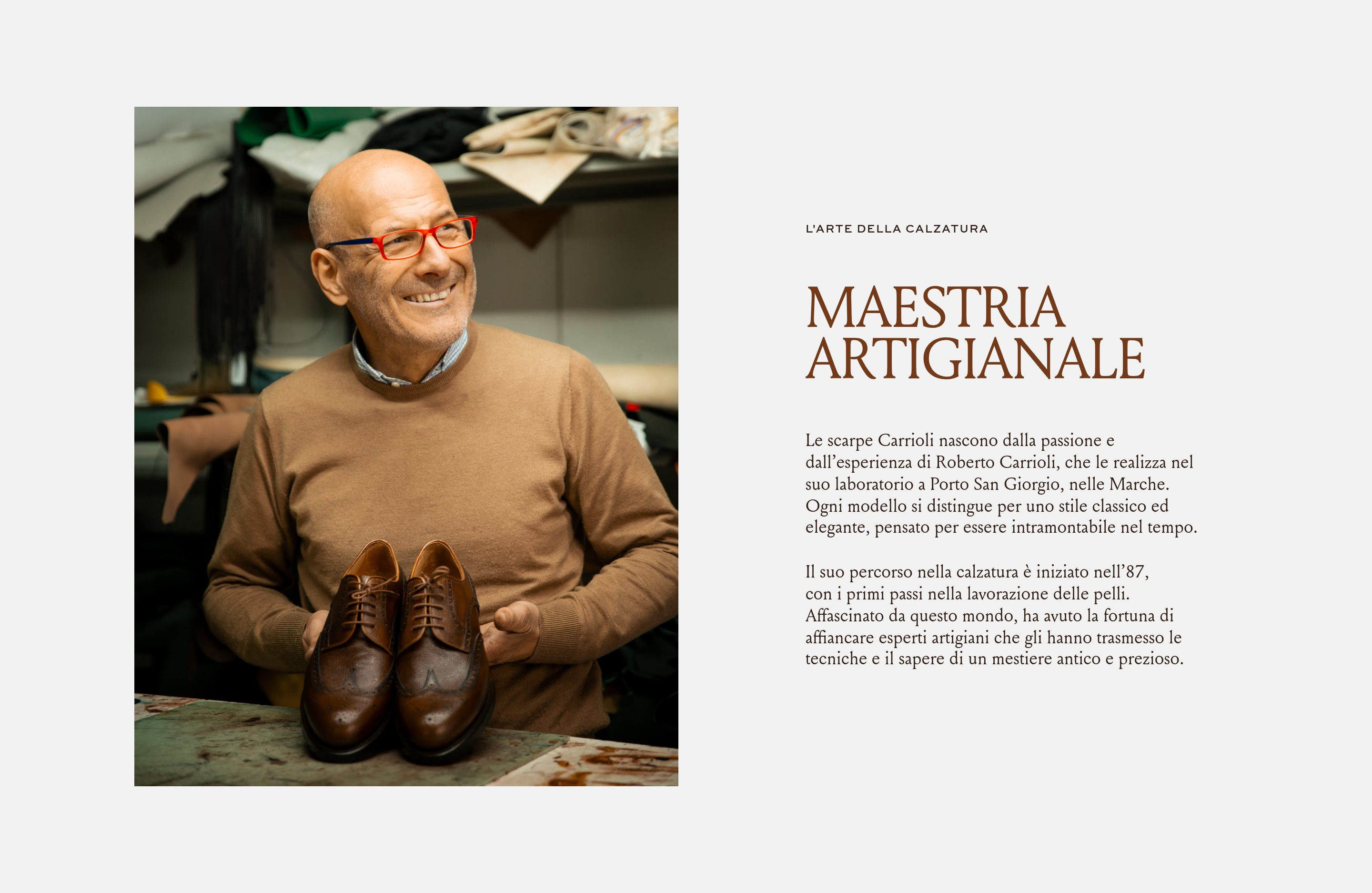 Scarpe Carrioli About Us design