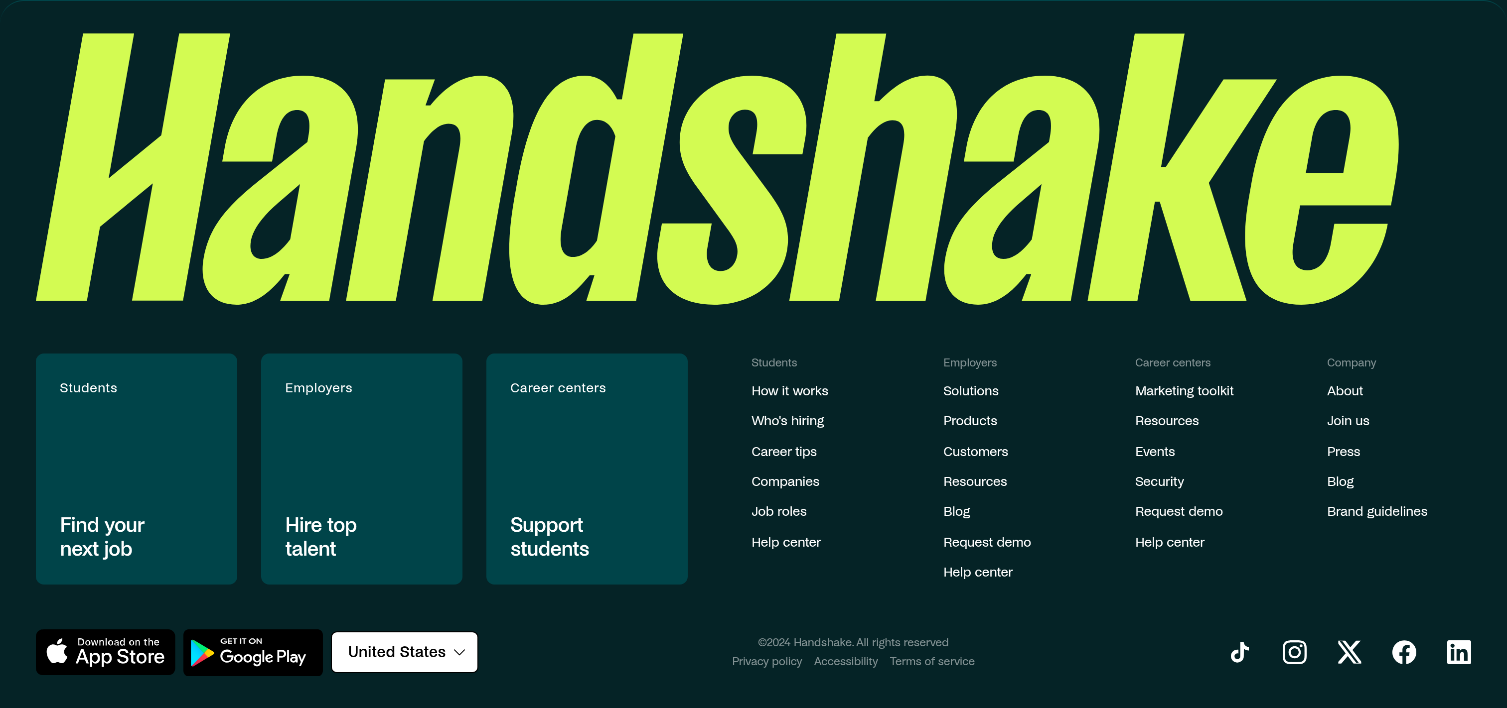 Handshake Footer design