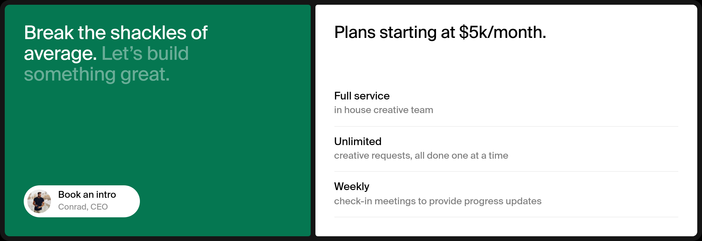 Dreamr Call to Action design