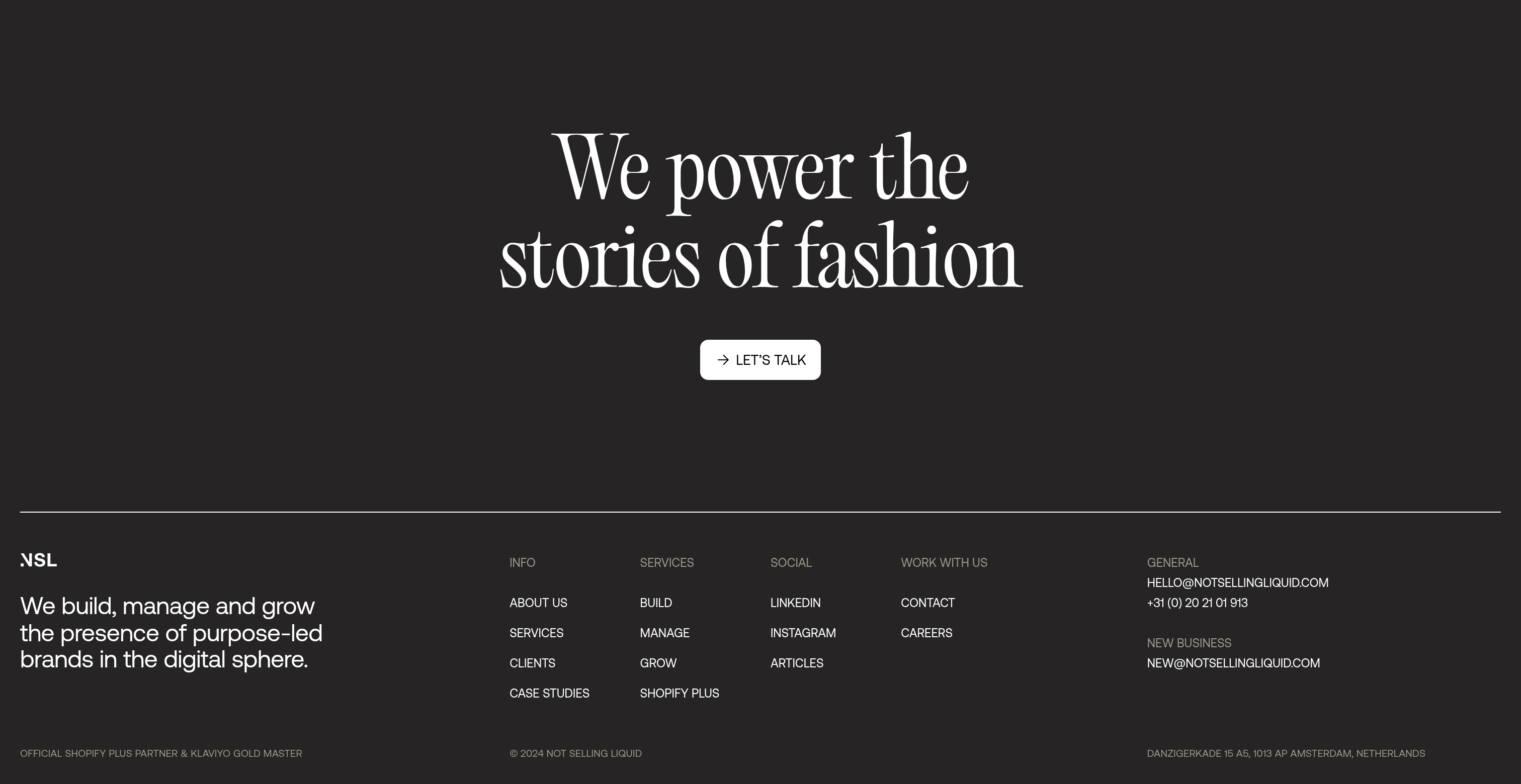 Not selling liquid Footer design