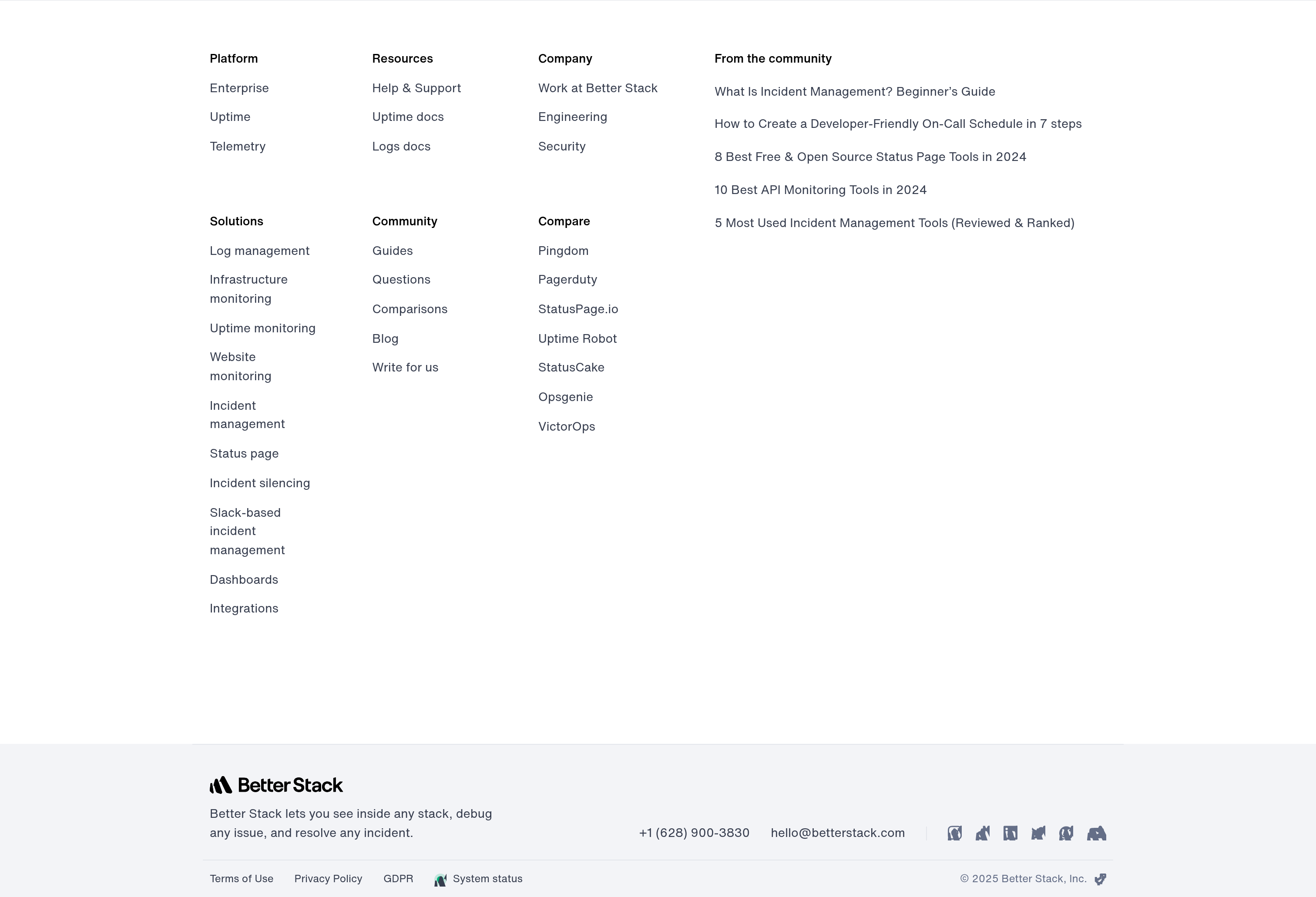 Better Stack Footer design