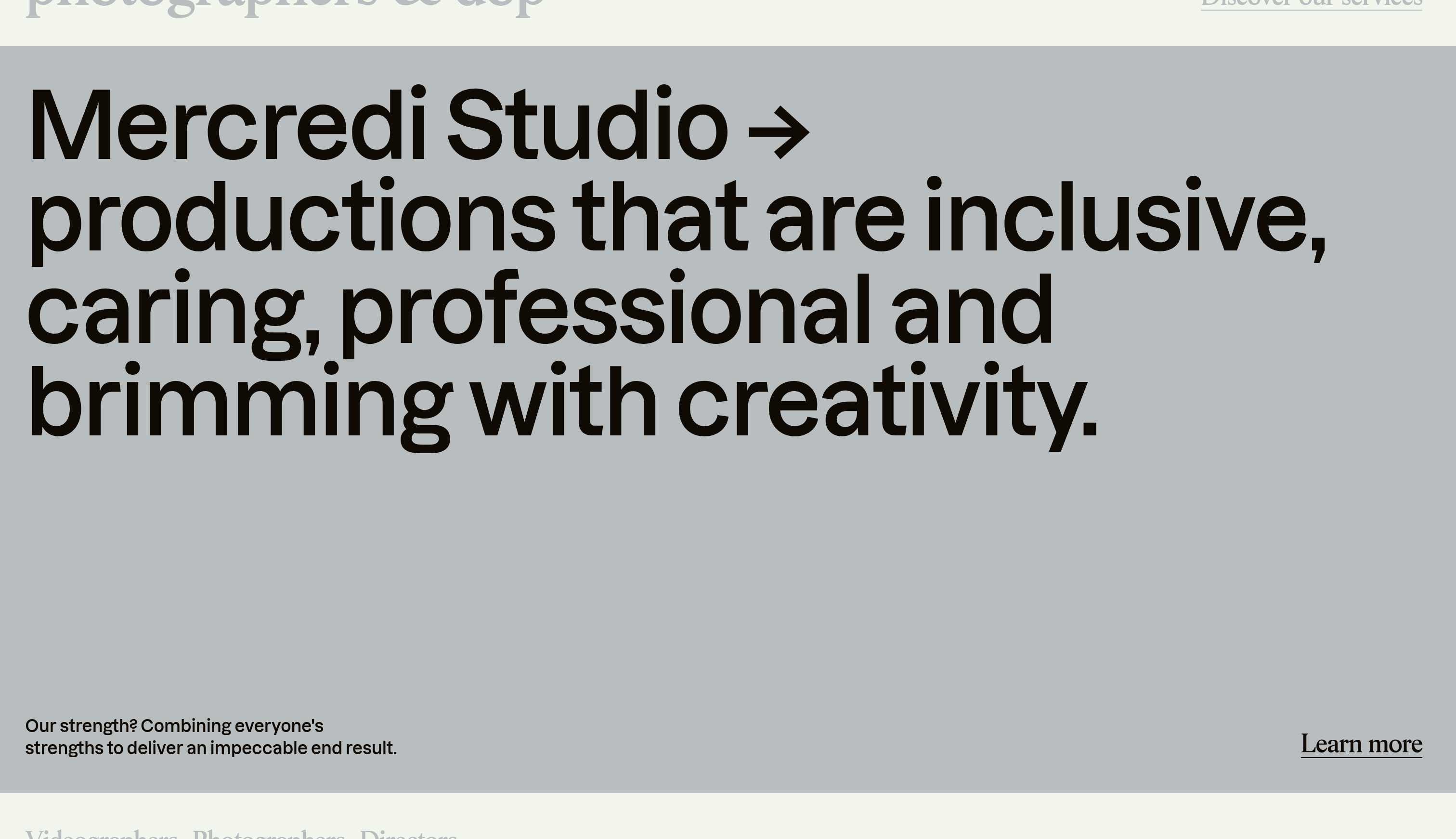 Mercredi Studio About Us design