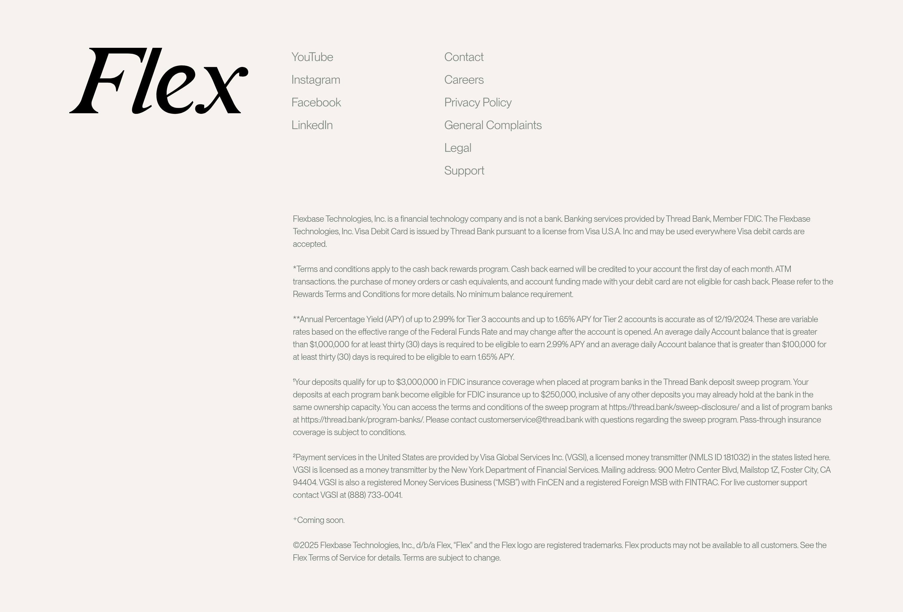 Flex Footer design