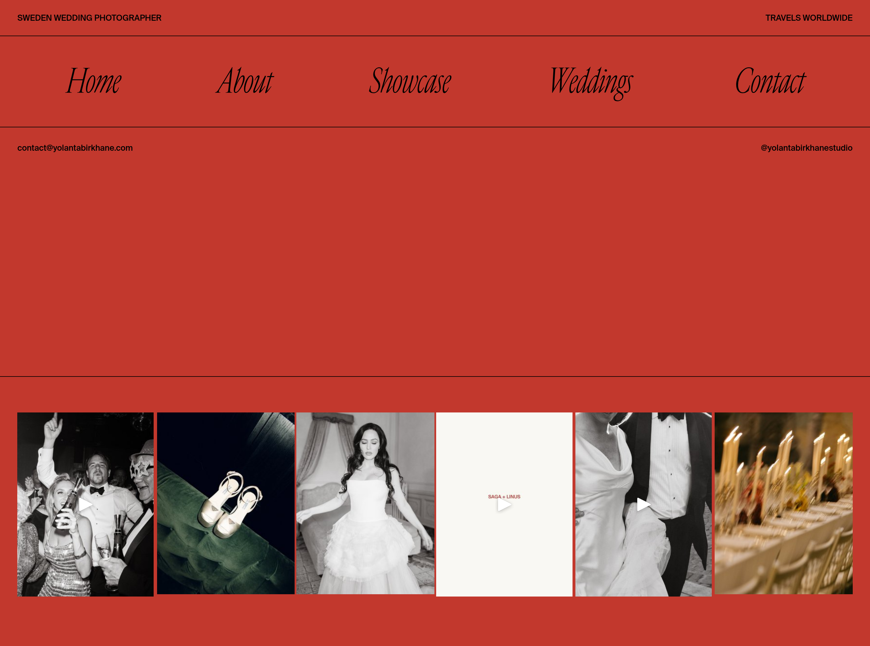 Yolanta Birkhane Studio Footer design