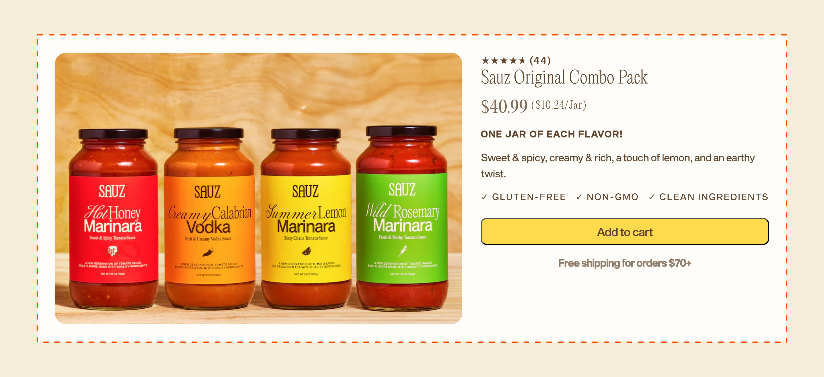 Sauz Featured Content design