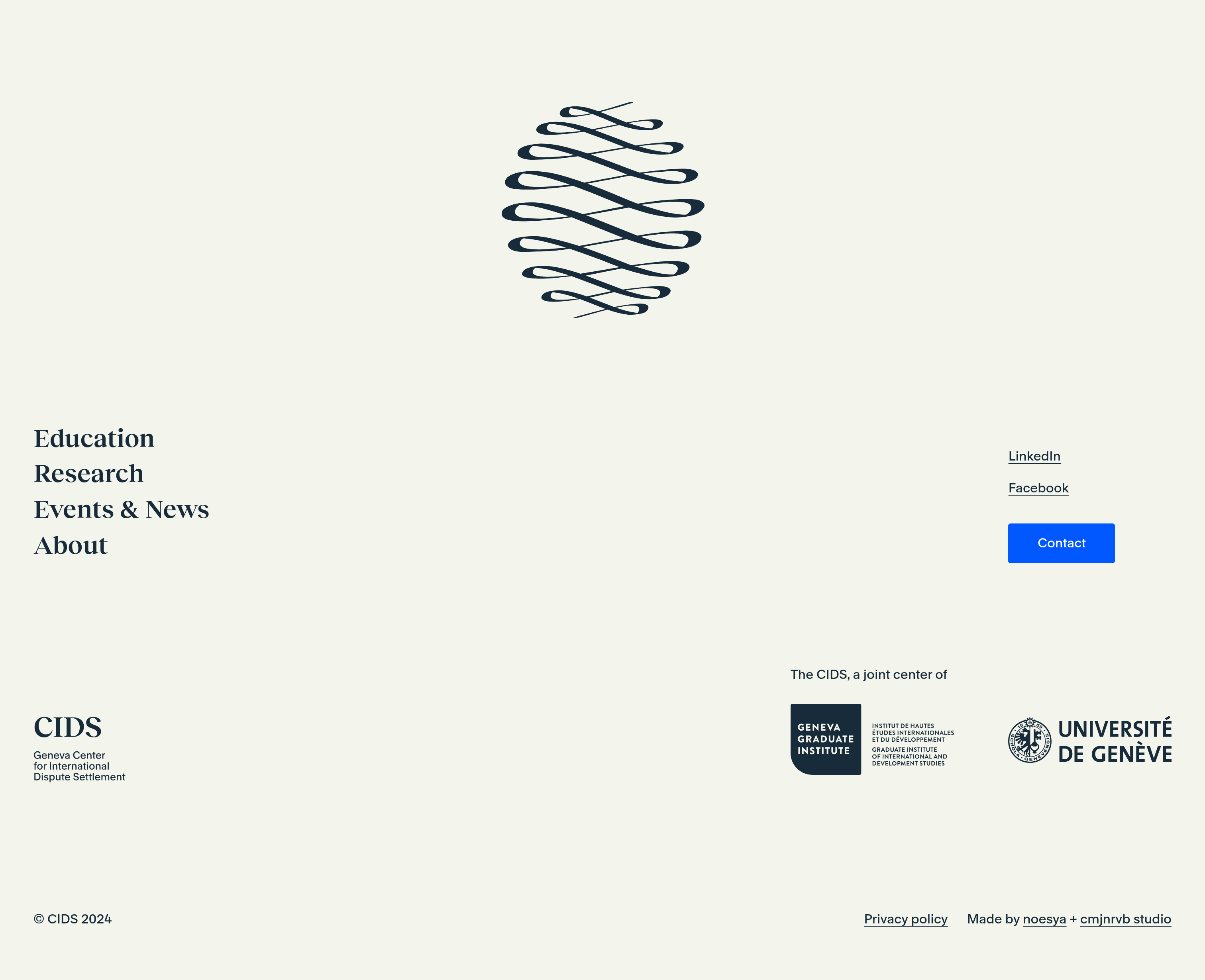 Center for International Dispute Settlement Footer design