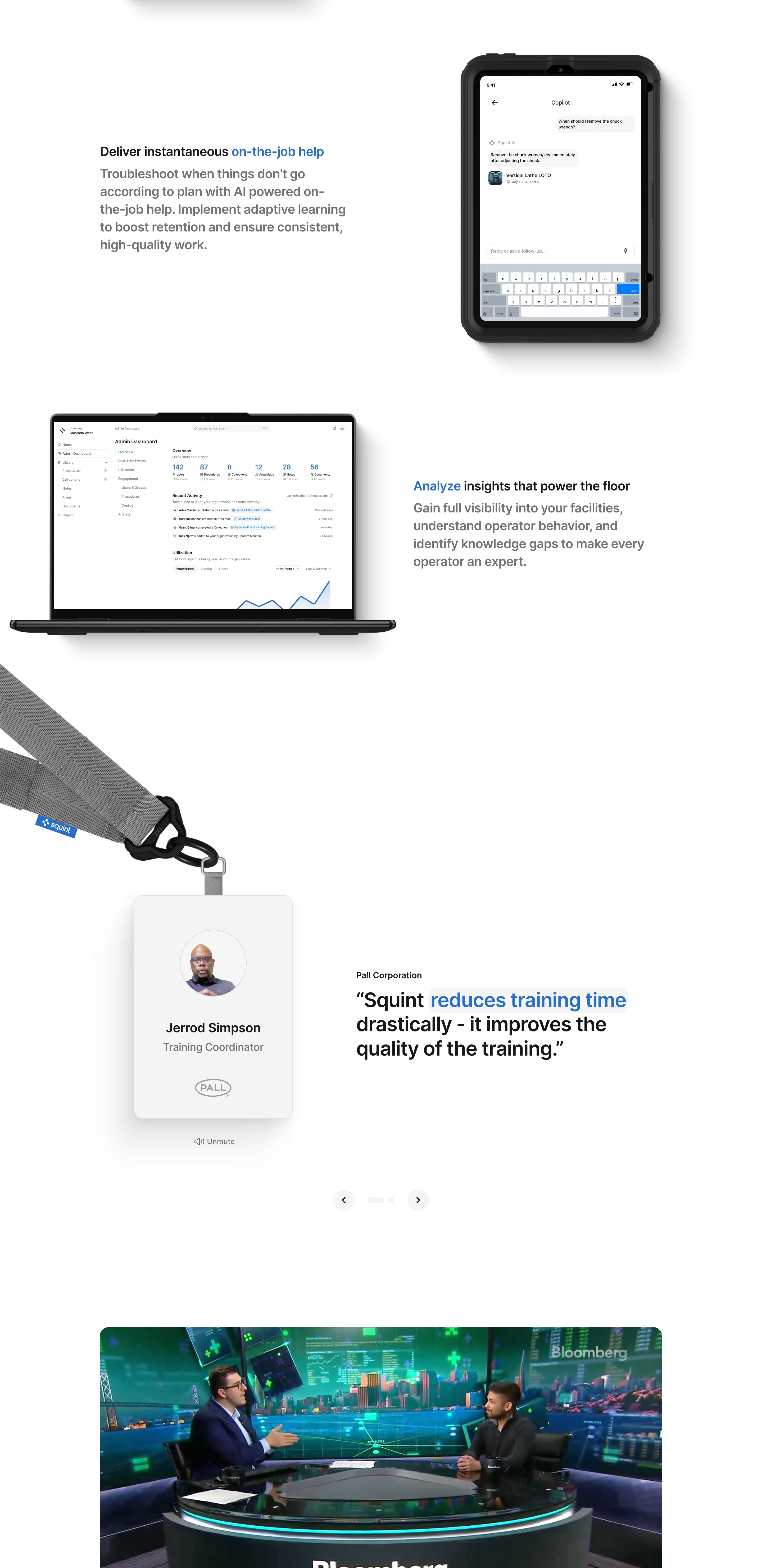 Features section preview