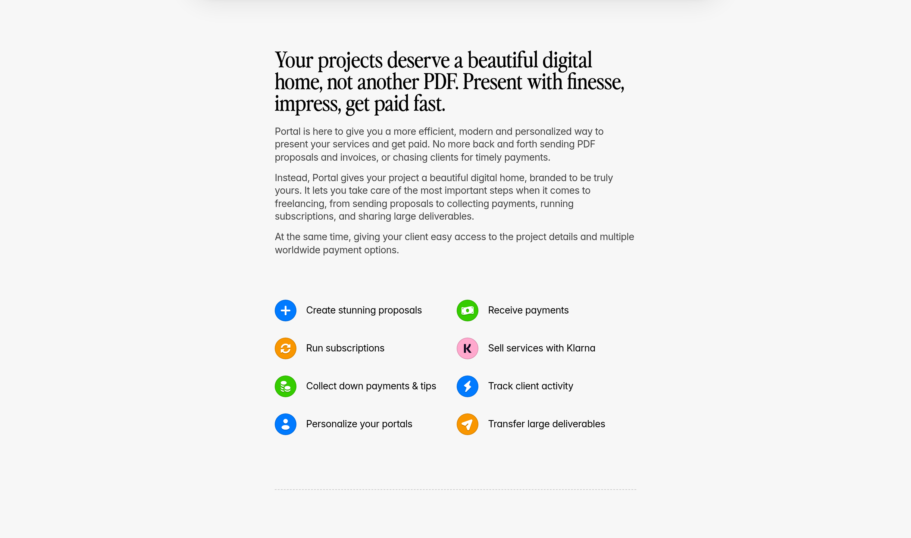 Portal Value Proposition design