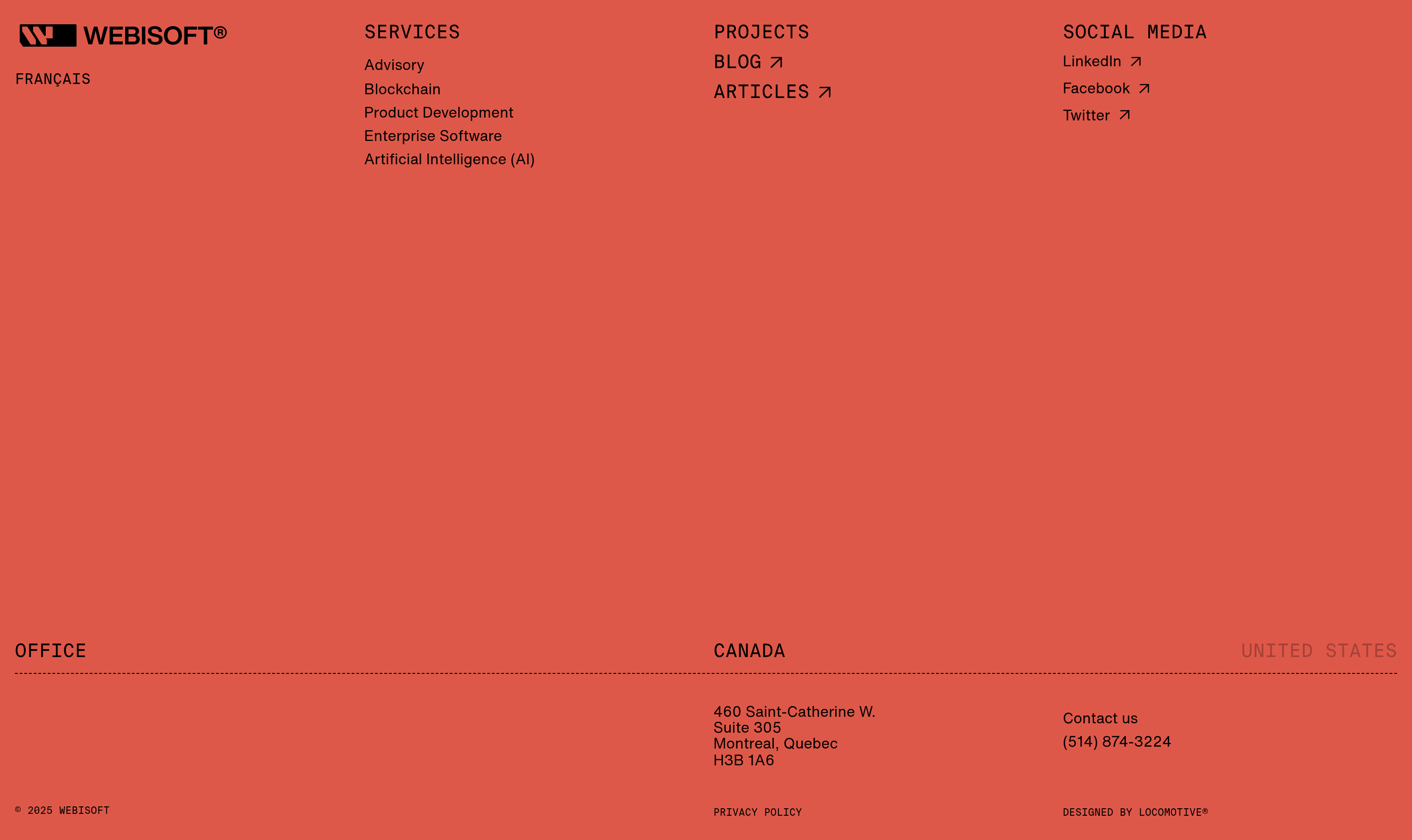 Webisoft Footer design