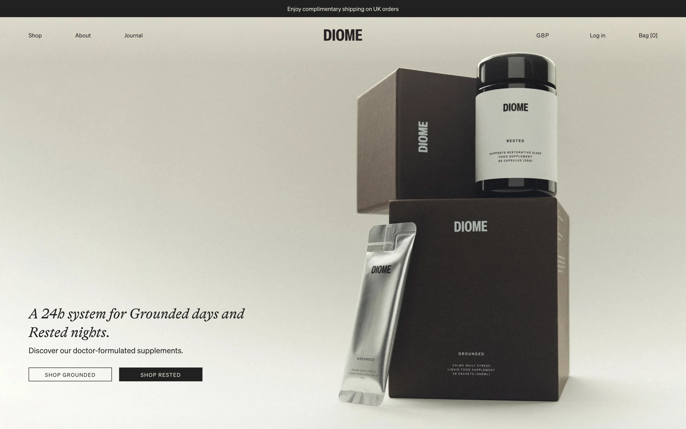Diome Hero design
