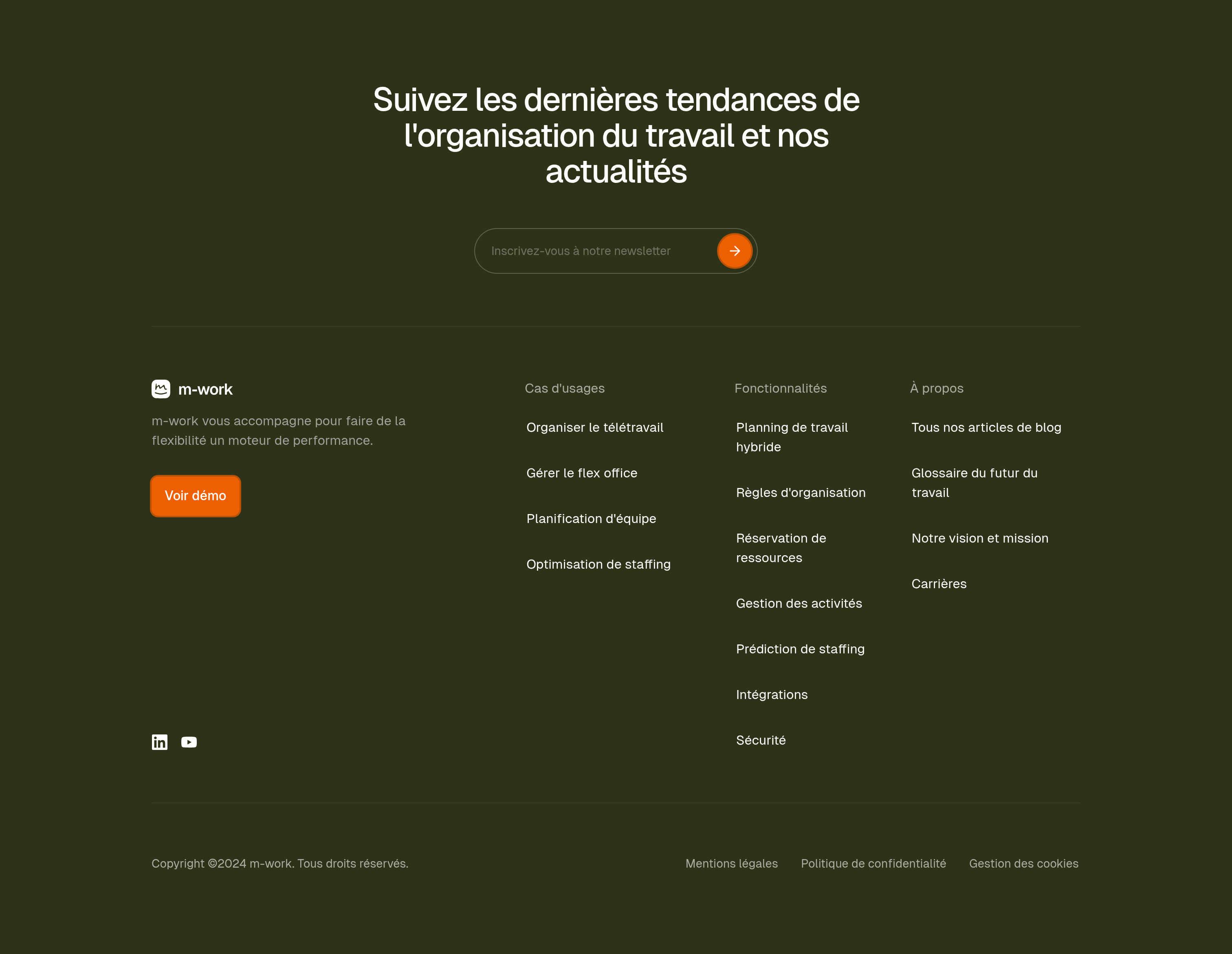 M-work Footer design