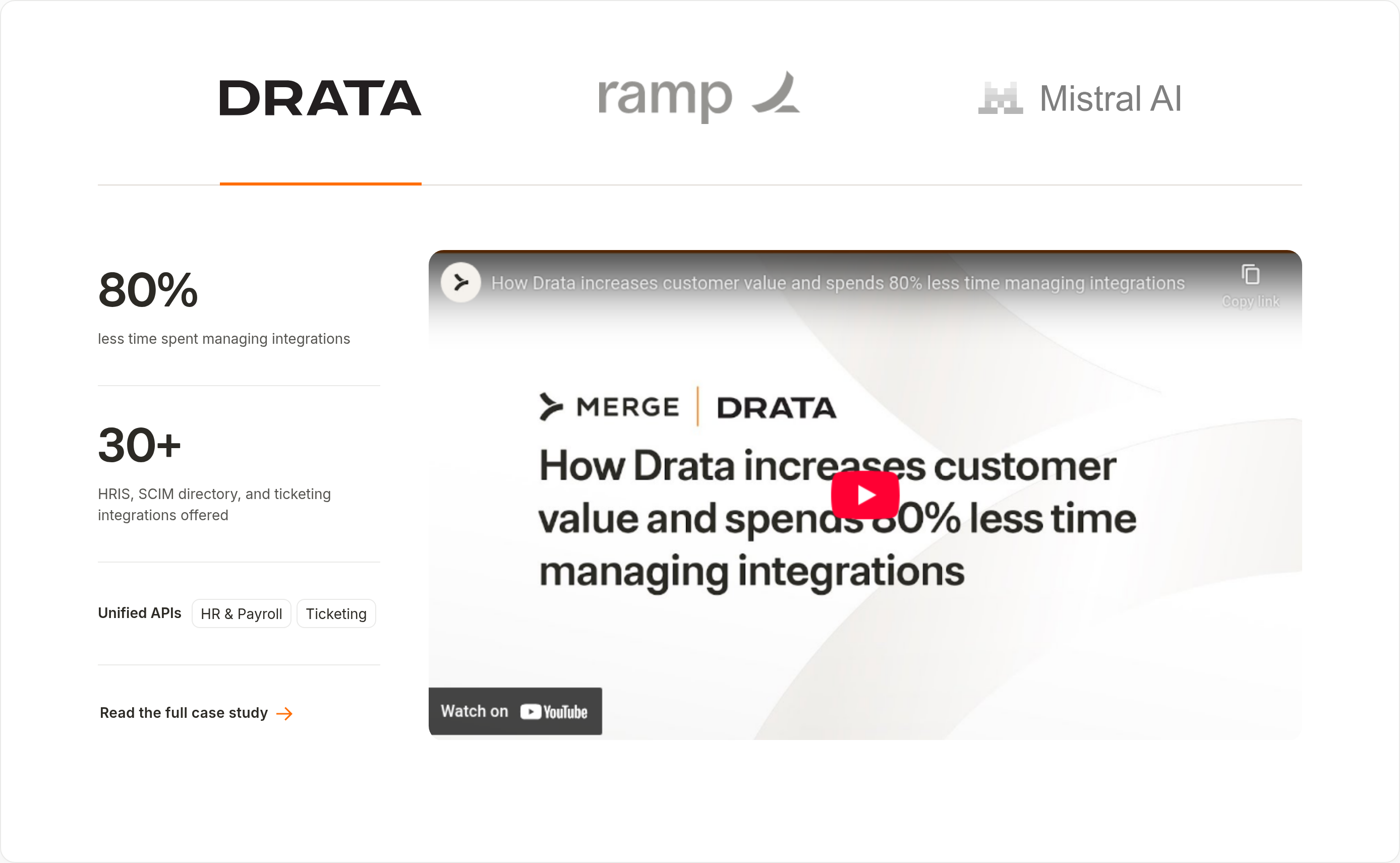 Merge Case Studies design