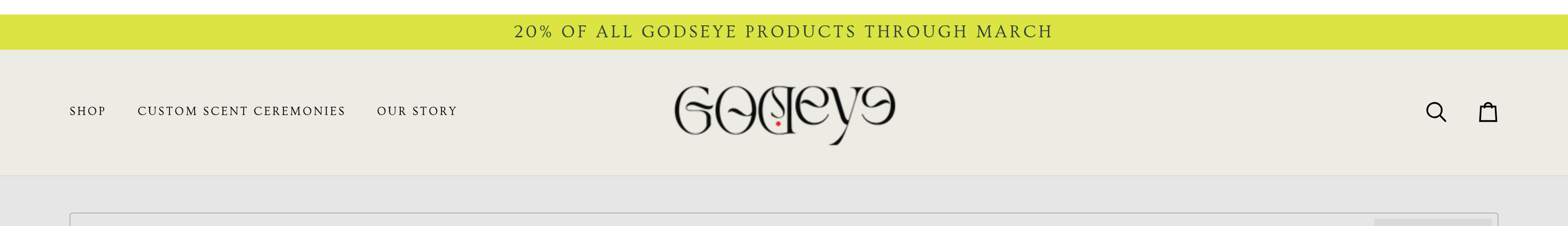 Godseye Oils Header design