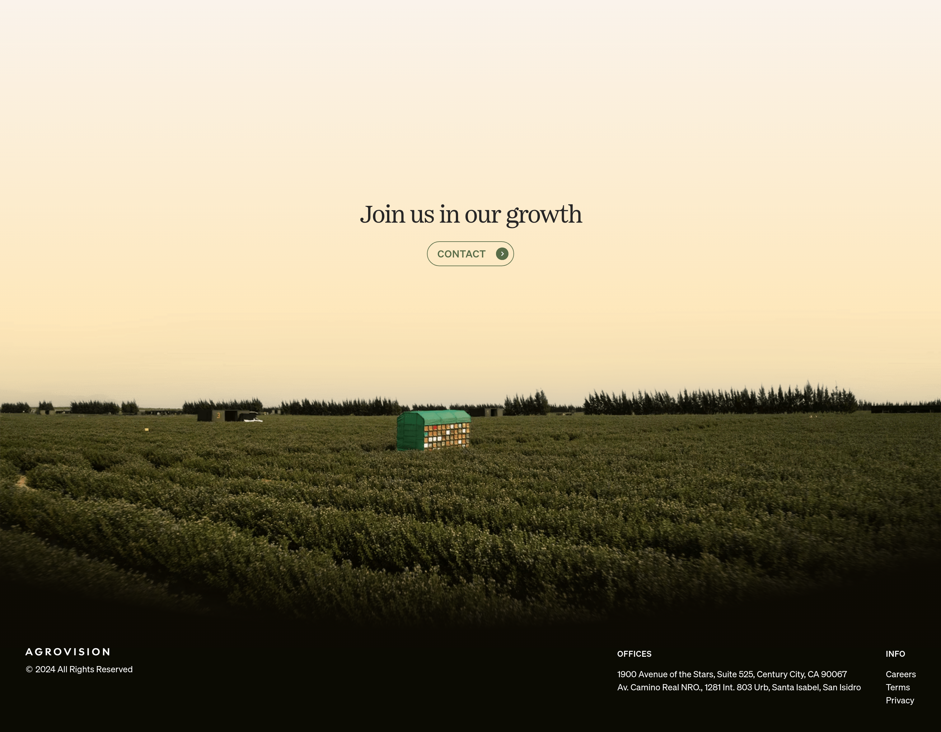 Agrovision Footer design