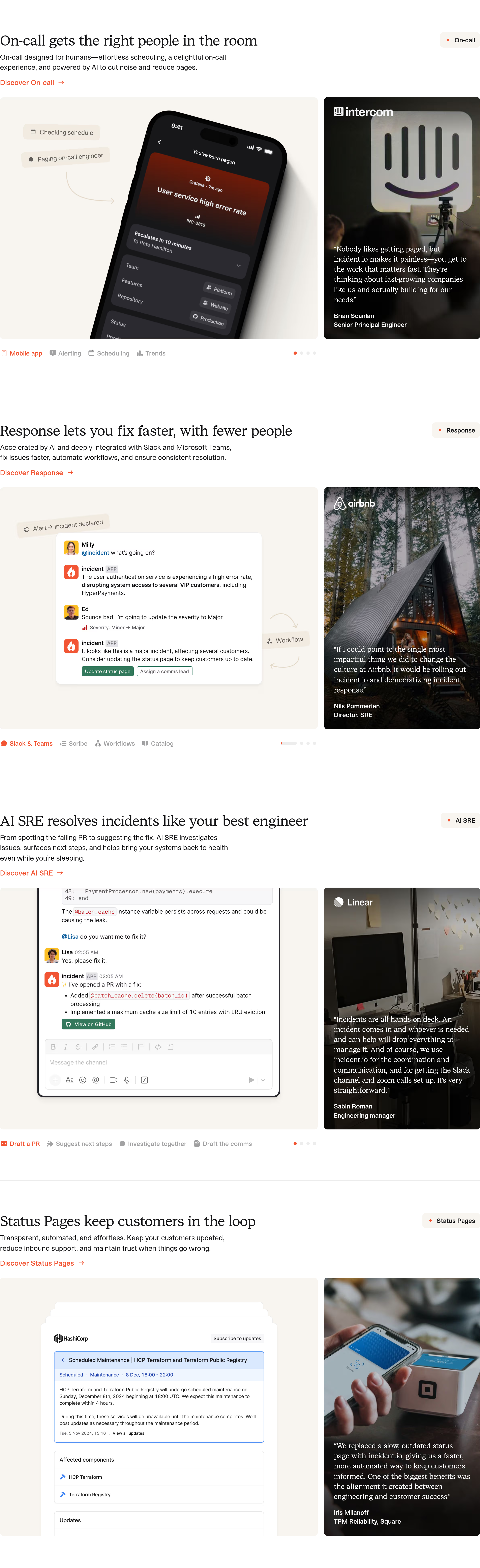 Incident Products design