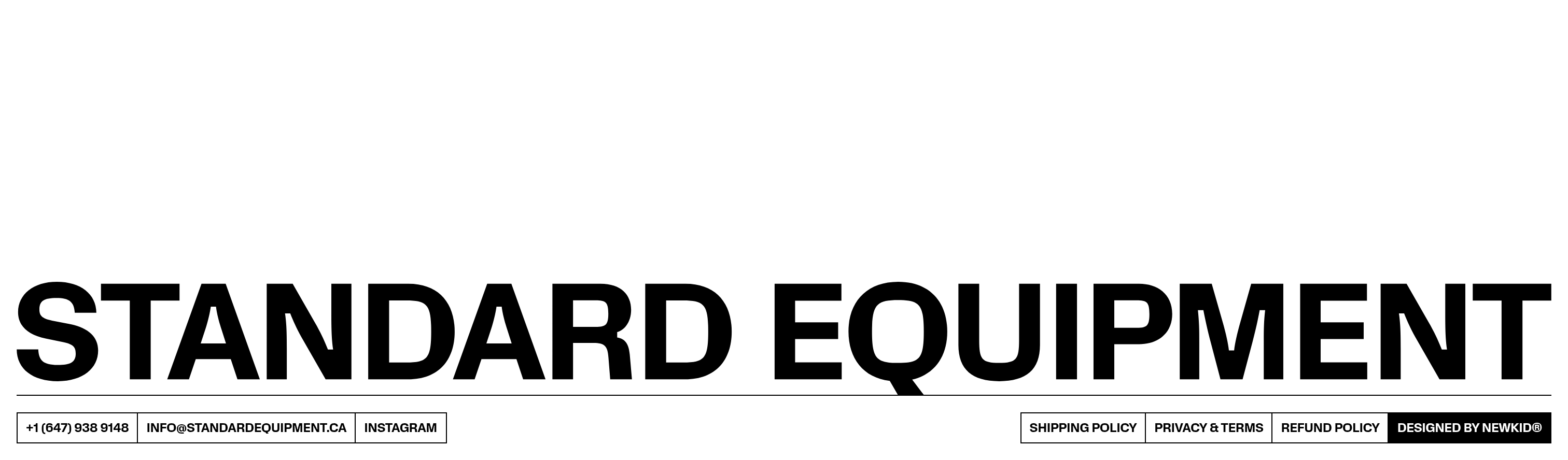 Standard Equipment Footer design