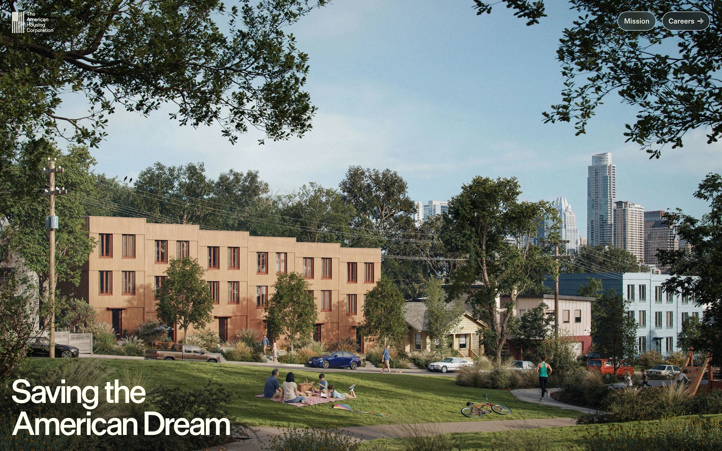 The American Housing Corporation Hero design